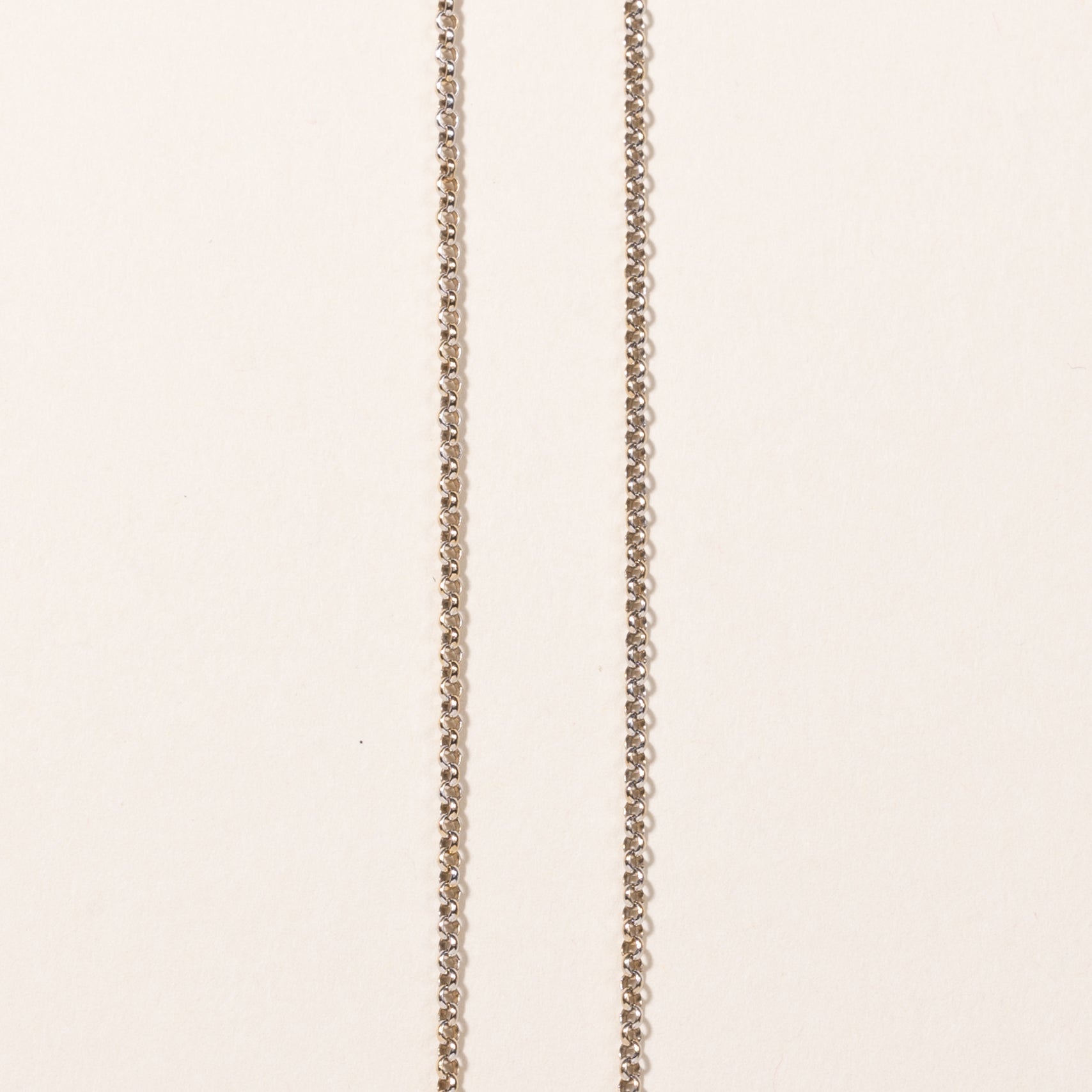 18k White Gold Rolo Chain | 24"