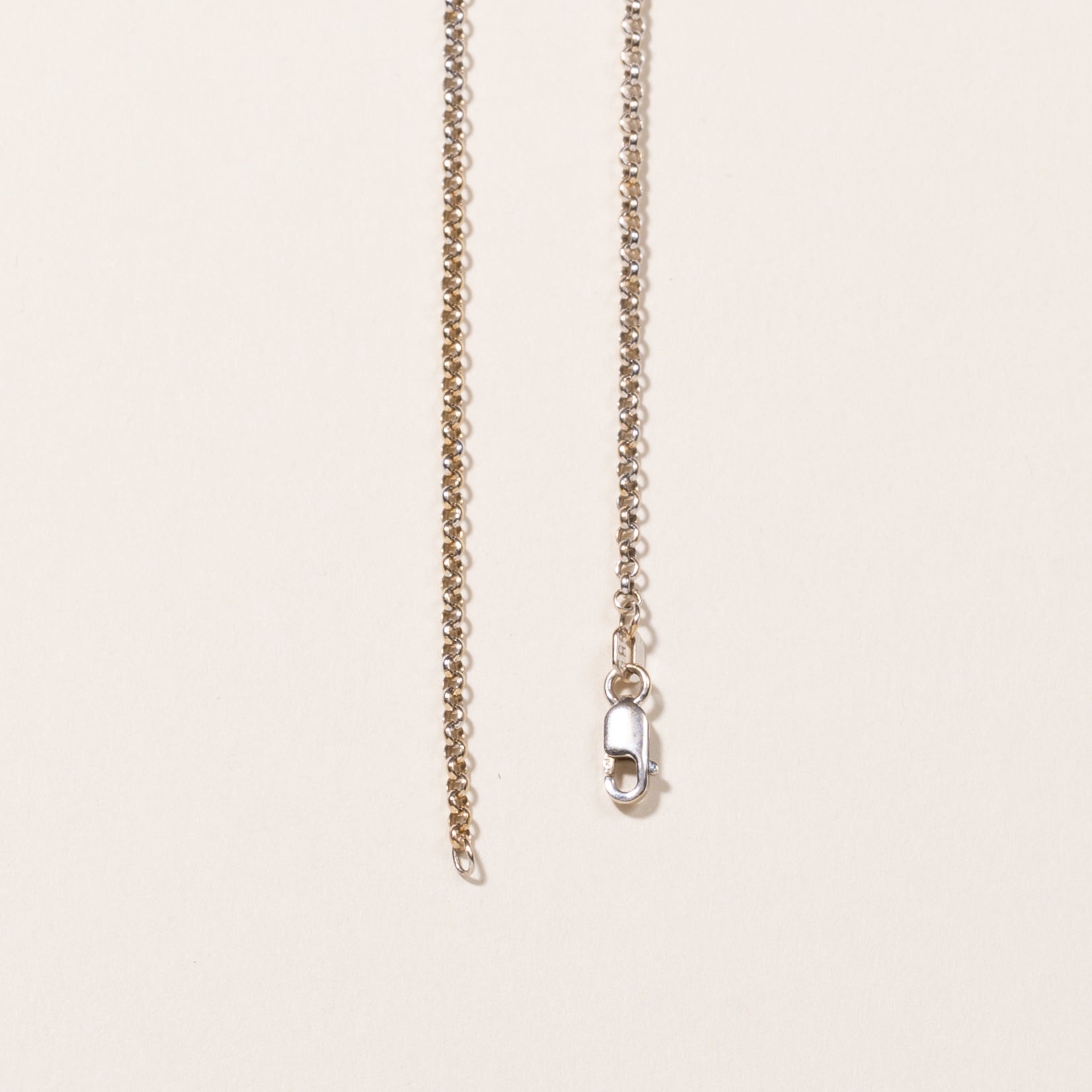 18k White Gold Rolo Chain | 24"