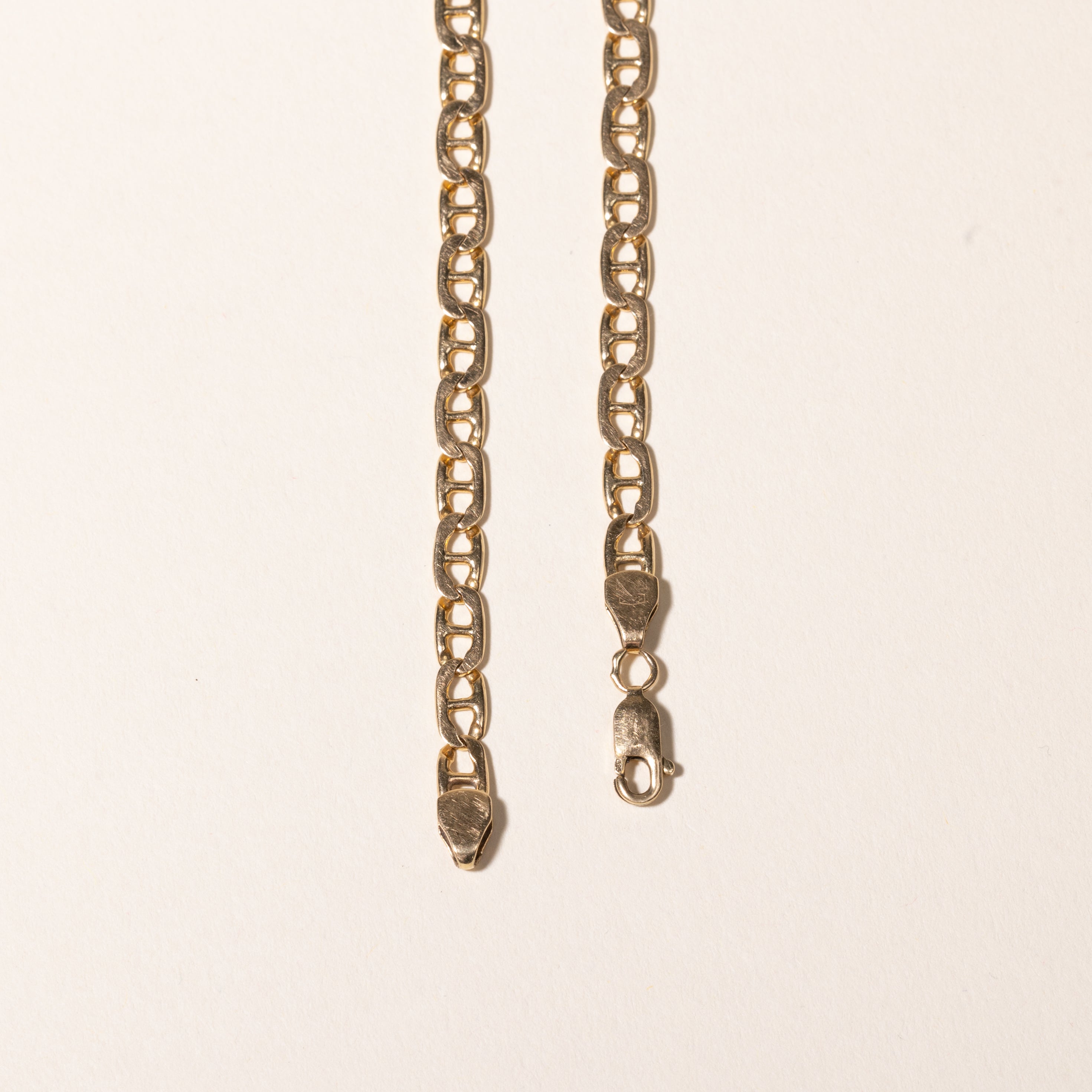 14k Yellow Gold Anchor Chain Bracelet | 8"