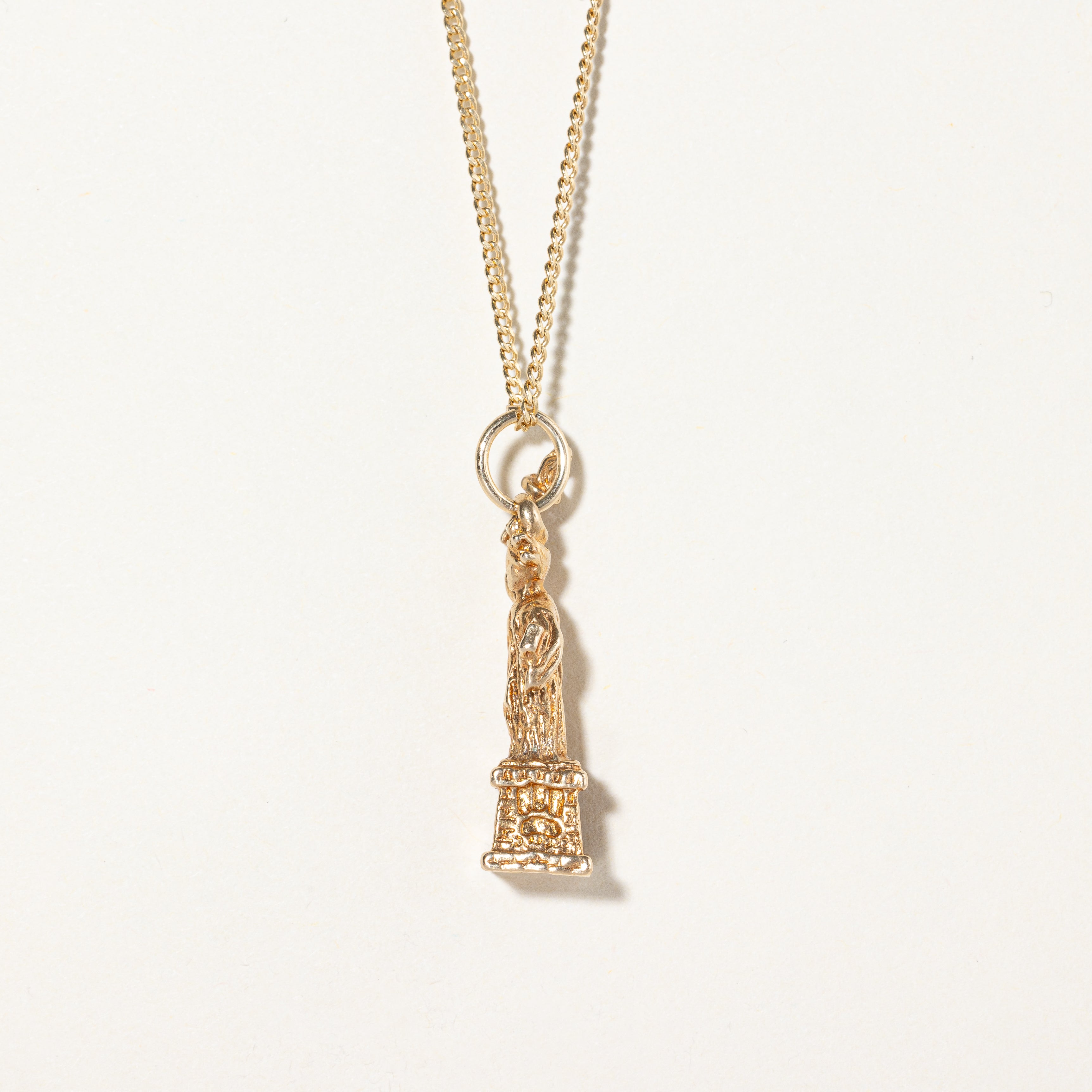 14k Yellow Gold Statue of Liberty Charm