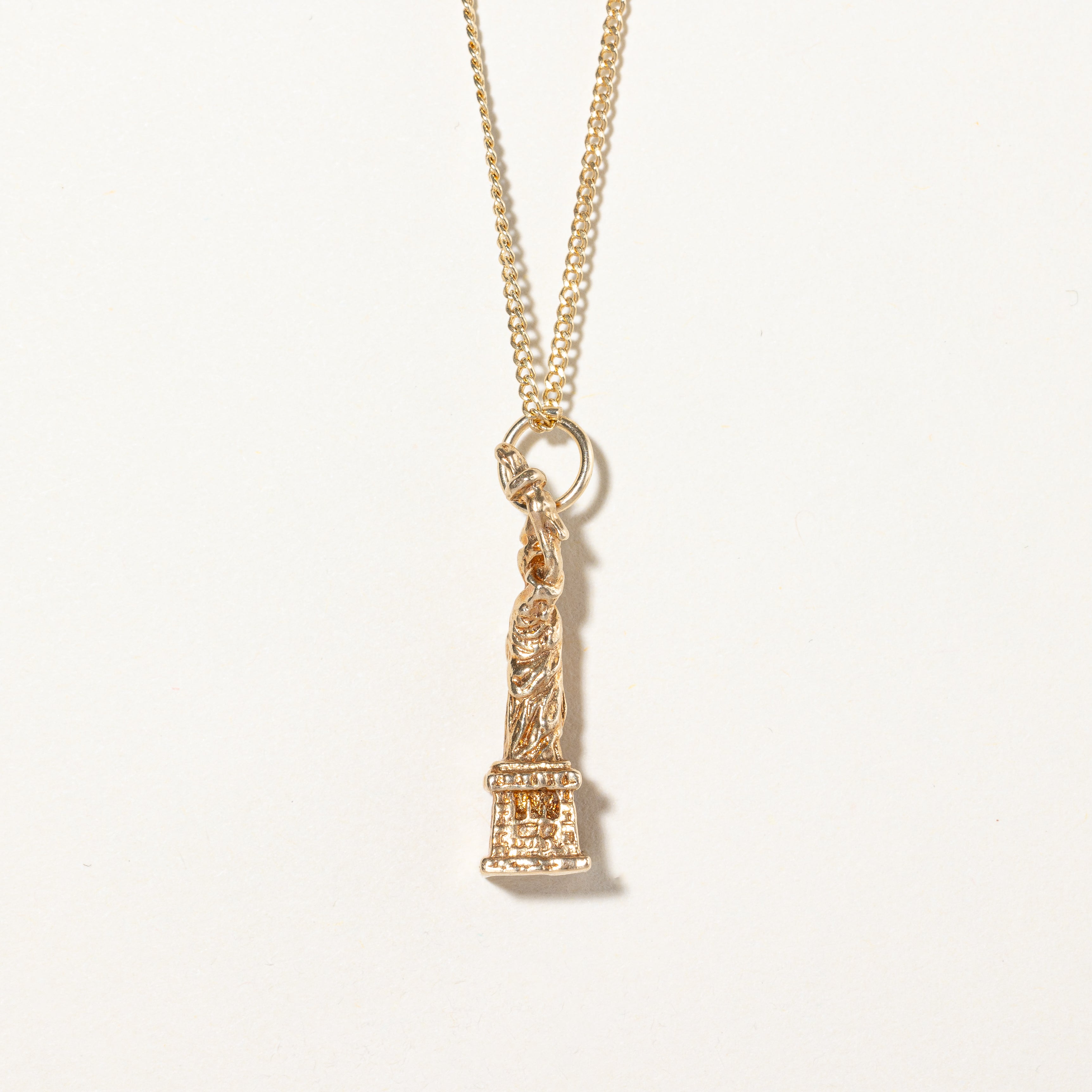 14k Yellow Gold Statue of Liberty Charm