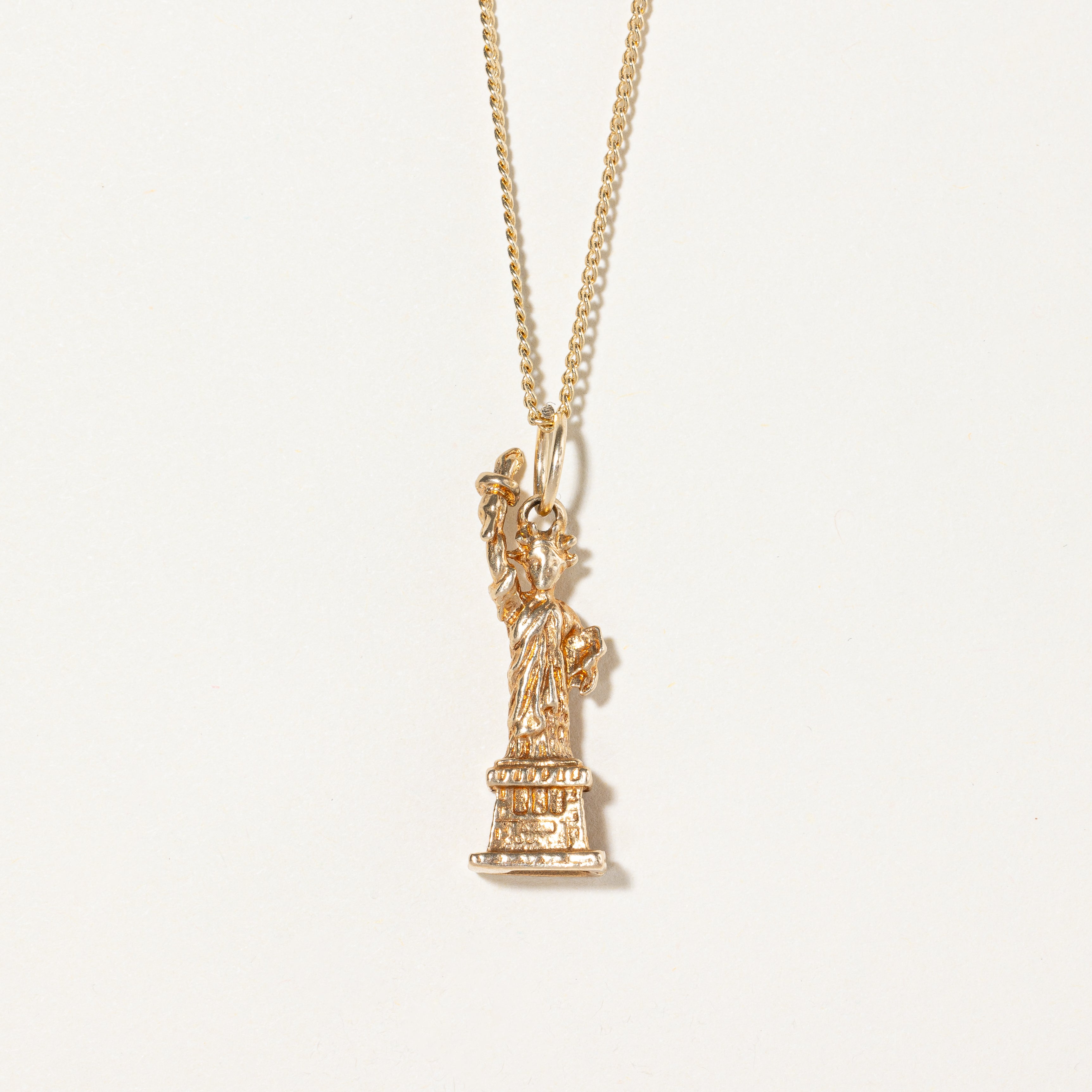14k Yellow Gold Statue of Liberty Charm