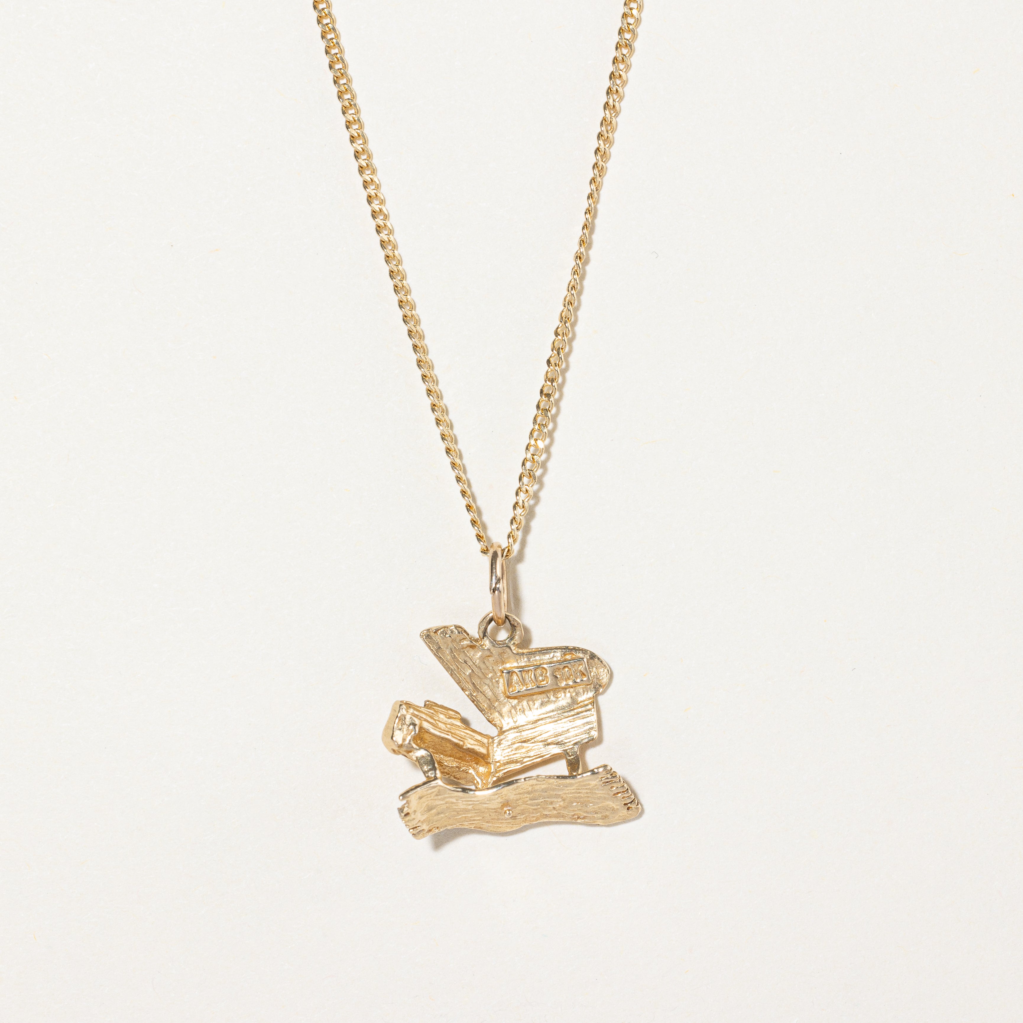 10k Yellow Gold Piano Charm