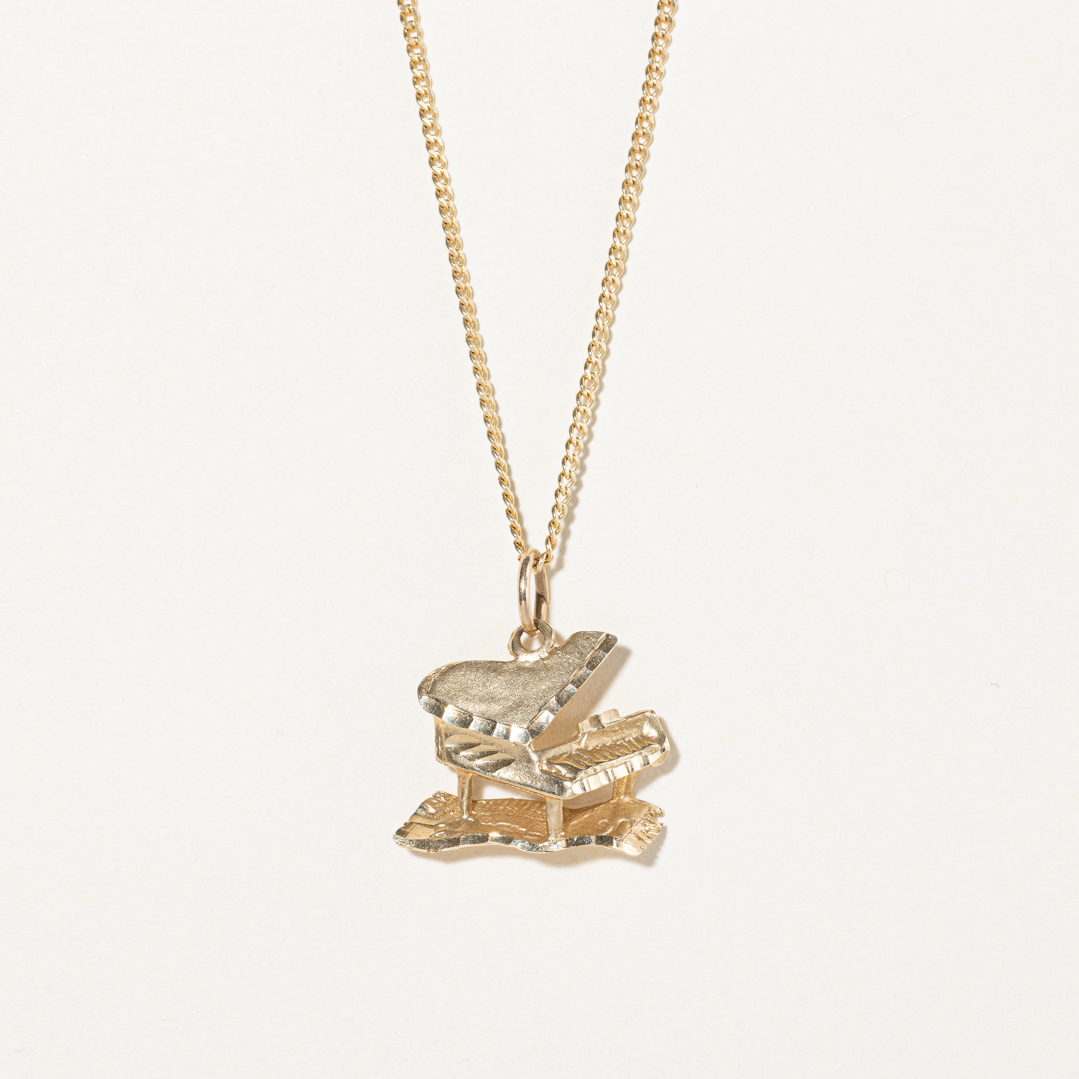 10k Yellow Gold Piano Charm