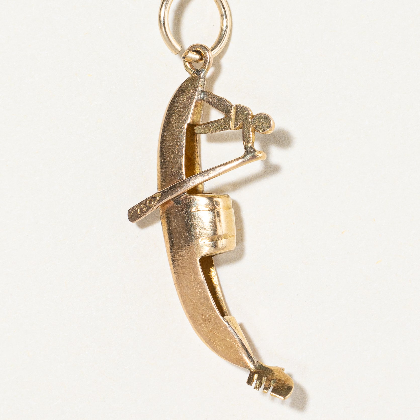 18k Yellow Gold Boat Charm