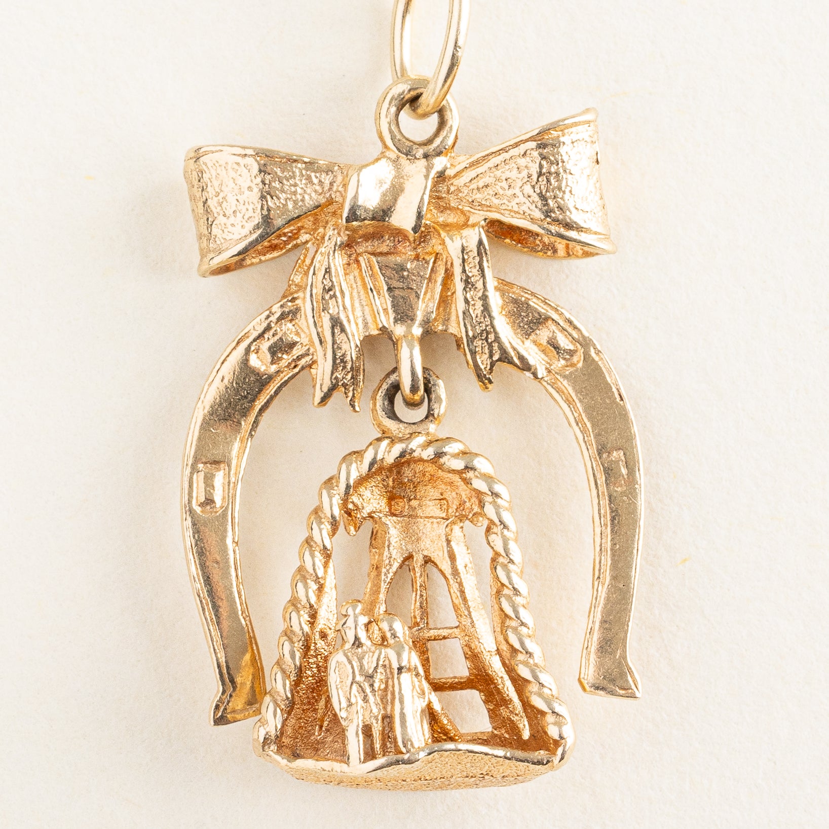 14k Yellow Gold Wedding Bell Charm