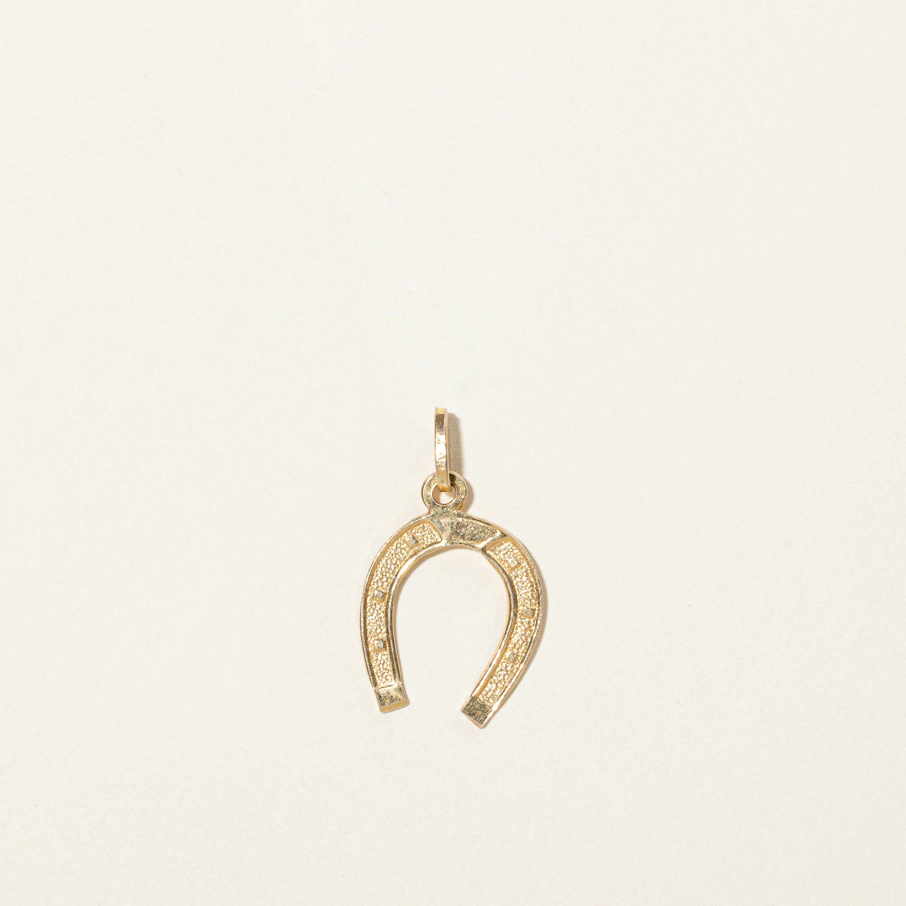 14k Yellow Gold Horseshoe Charm
