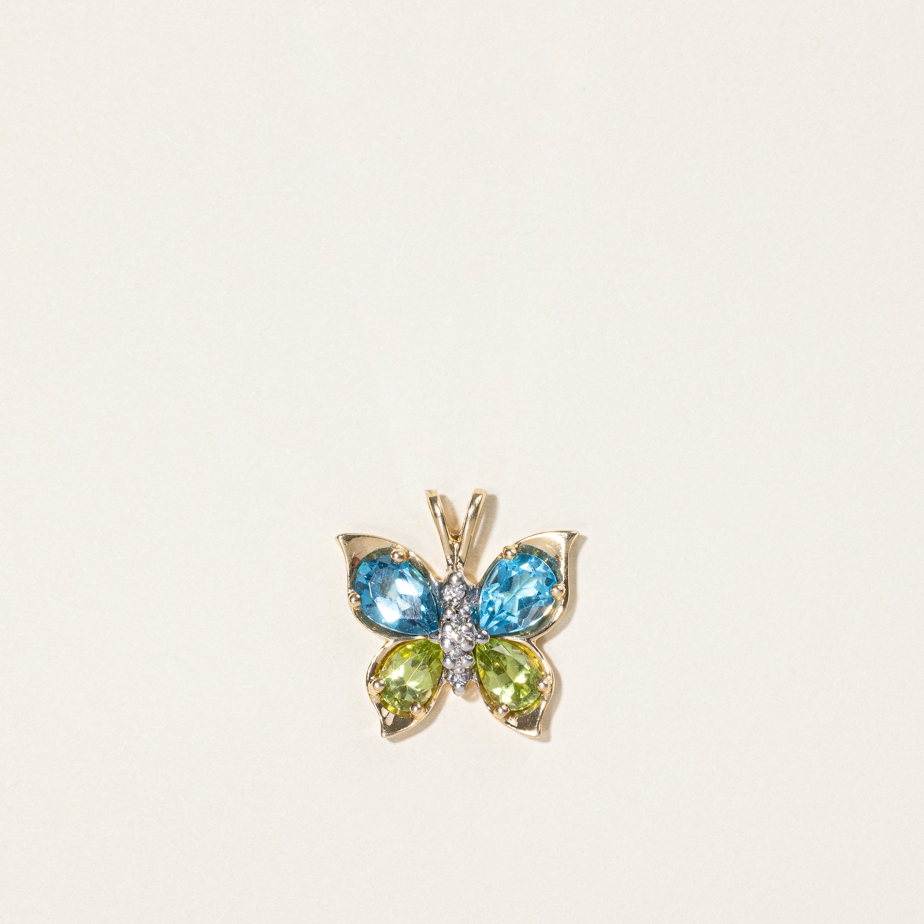 Multi Gem Butterfly Pendant | 2.33ctw |