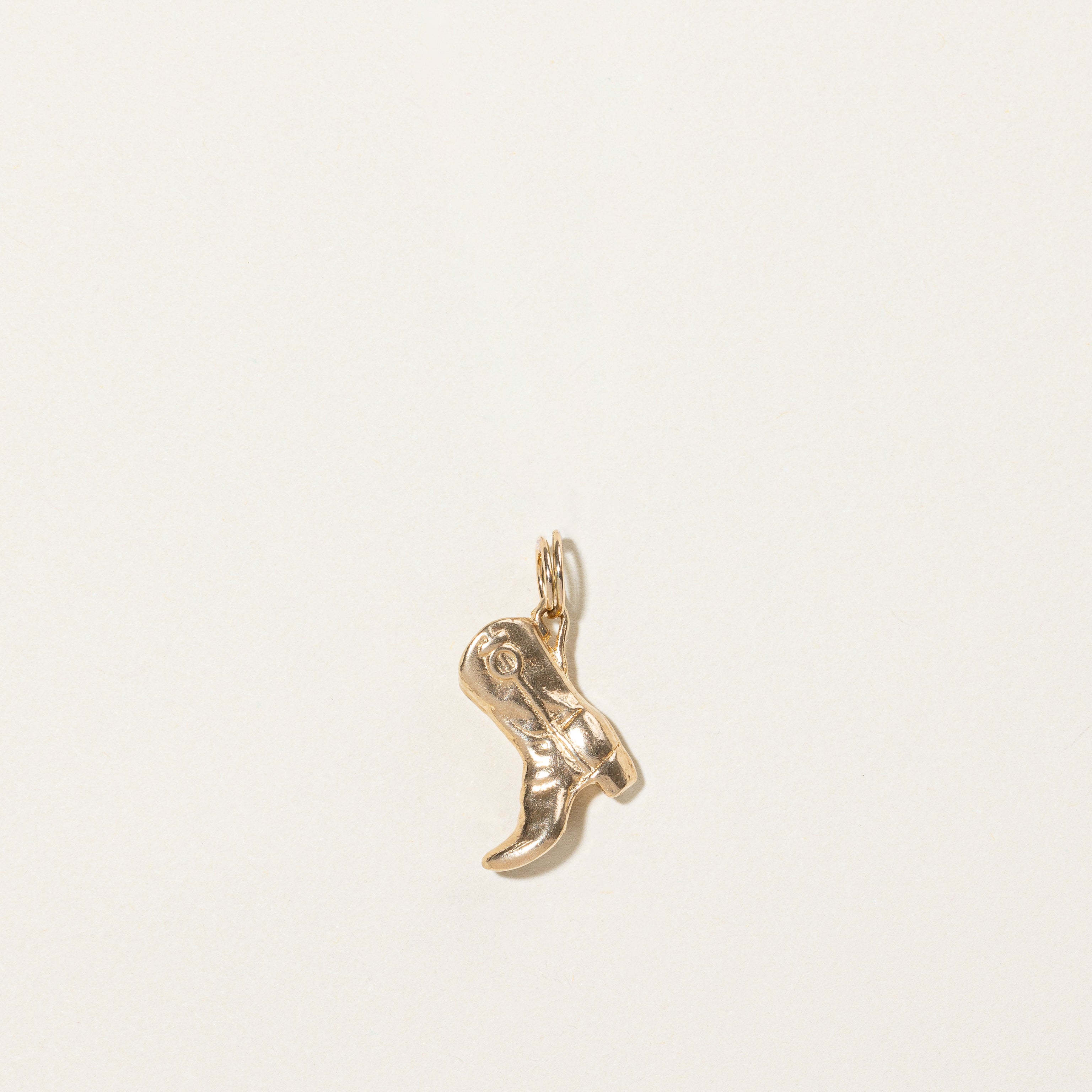 Breloque botte de cowboy en or jaune 10 carats