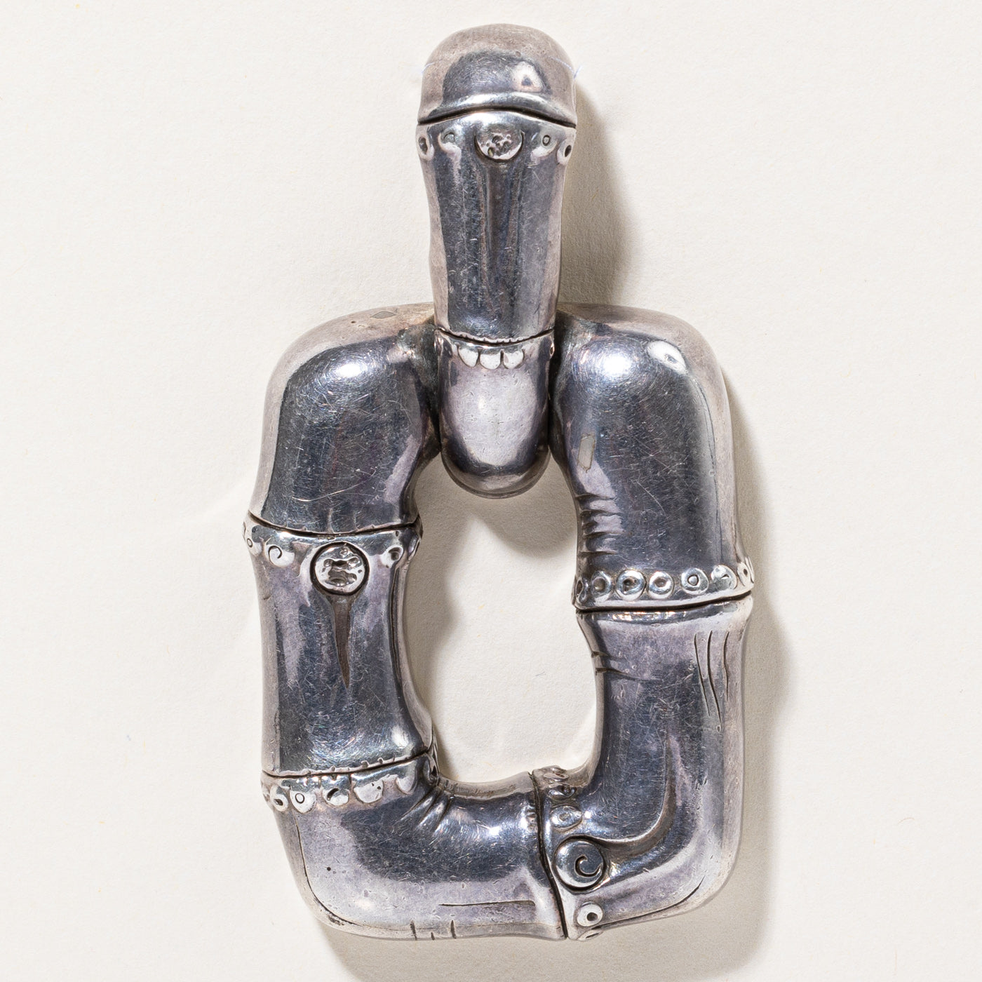 Pendentif vintage en bambou et argent sterling John Hardy
