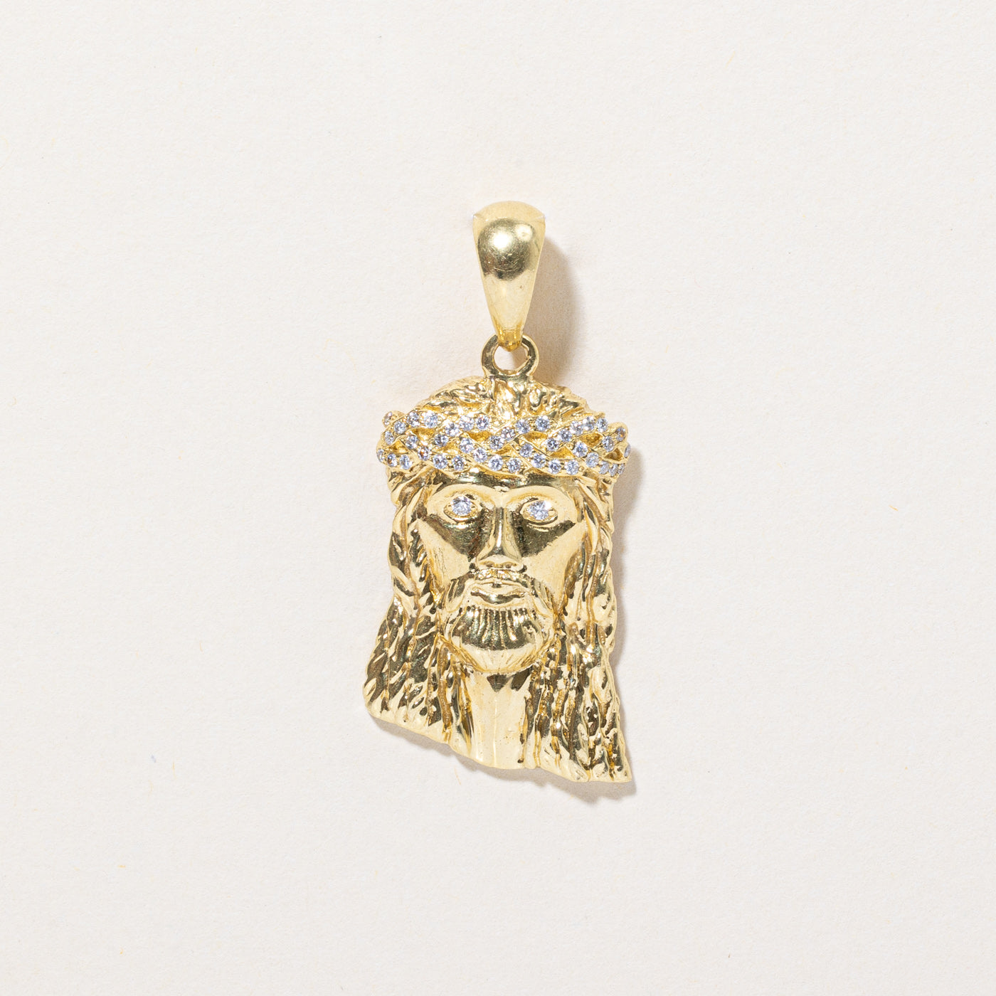 Diamond Crown of Thorns Jesus Pendant | 0.10ctw |