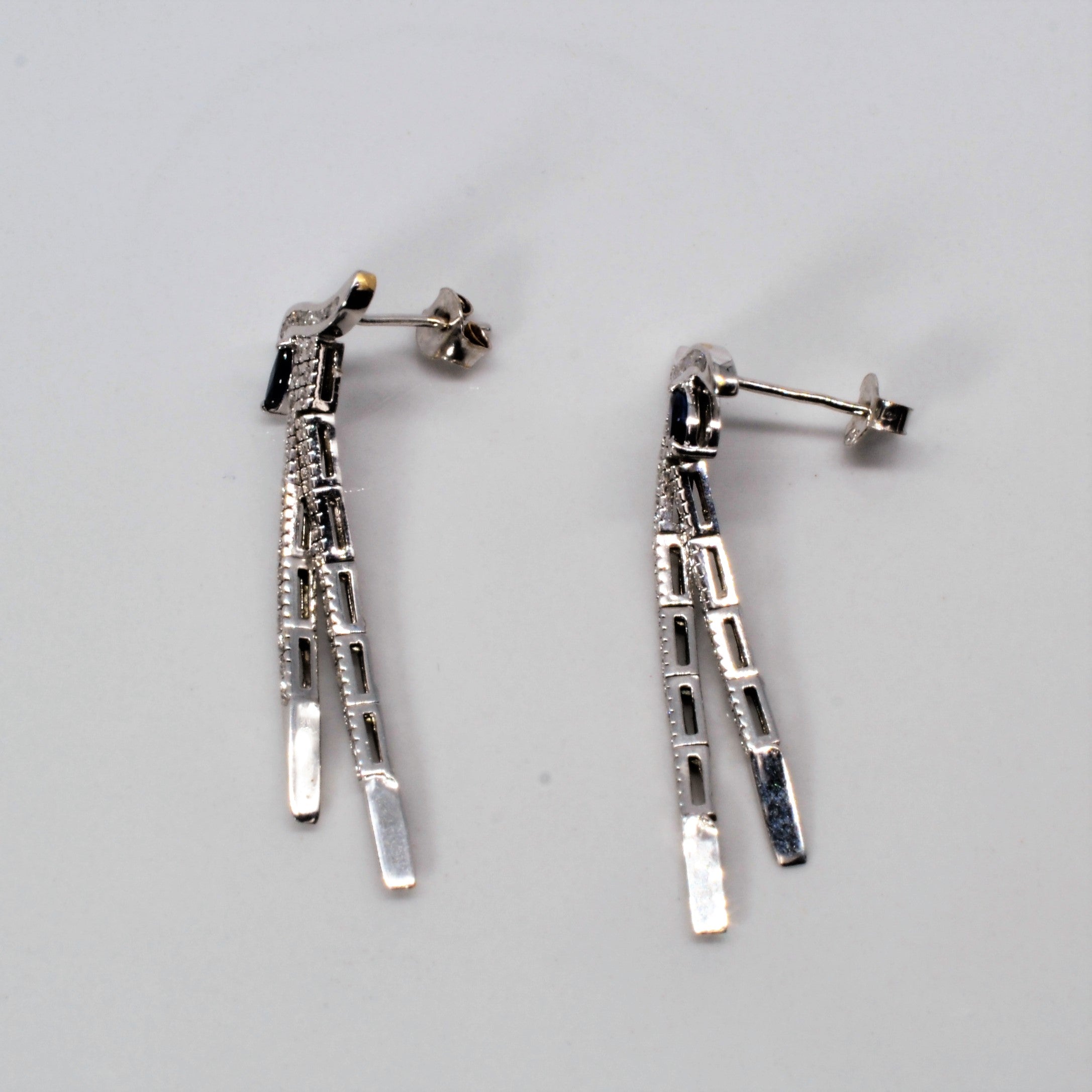 Sapphire & Diamond Dangle Earrings | 0.20ctw | 0.50ctw |