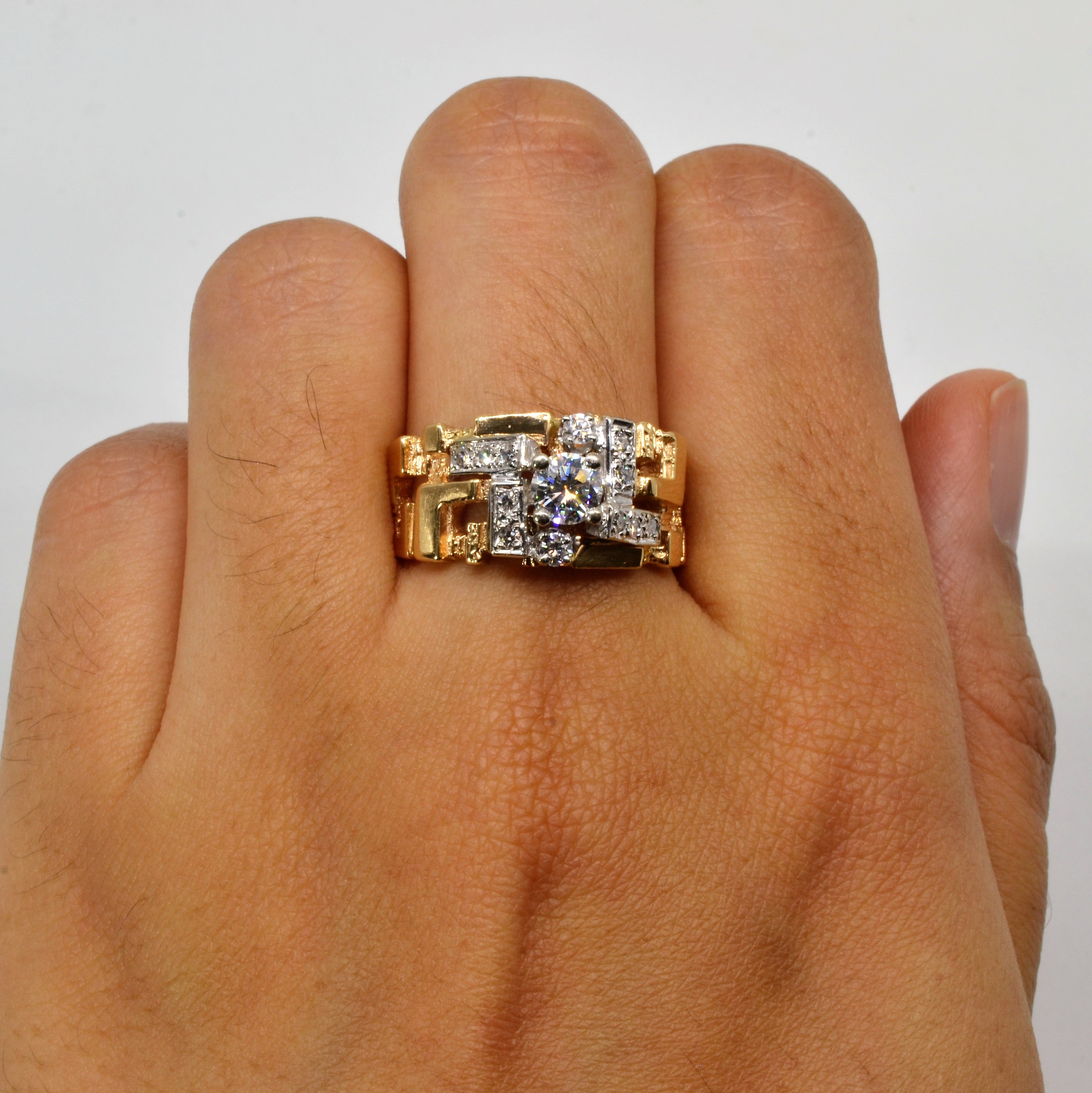 Textured Diamond Ring | 0.63ctw | SZ 7.5 |
