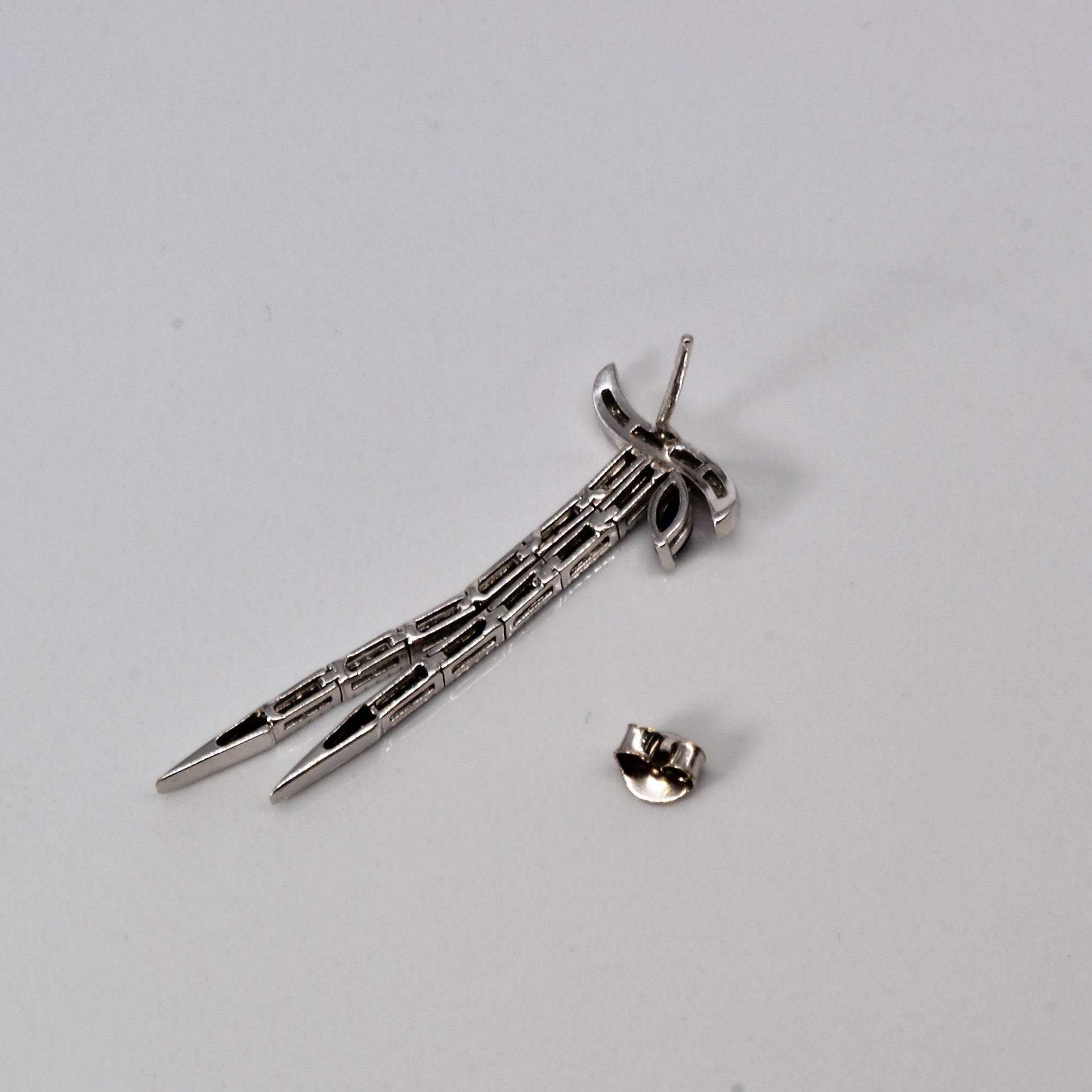 Sapphire & Diamond Dangle Earrings | 0.20ctw | 0.50ctw |