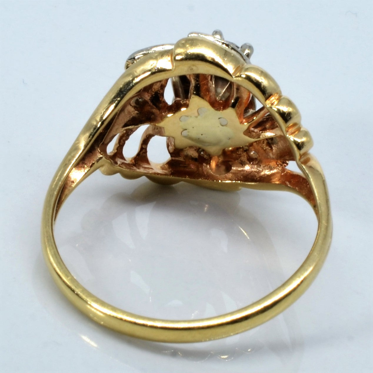 Flower Design Spiral Diamond Ring | 0.48ctw | SZ 8.25 |