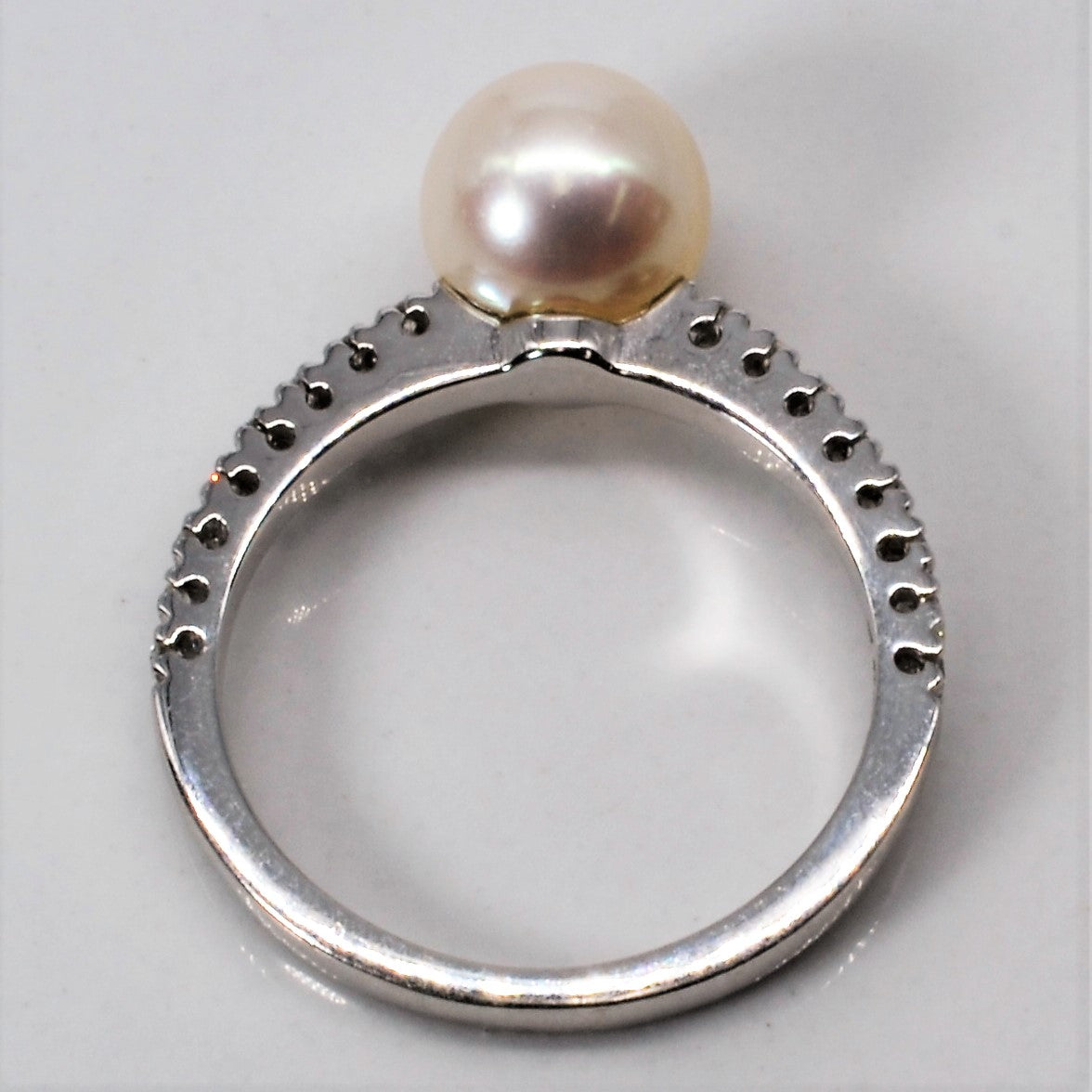 Pearl & Diamond Ring | 0.12ctw | SZ 6.5 |