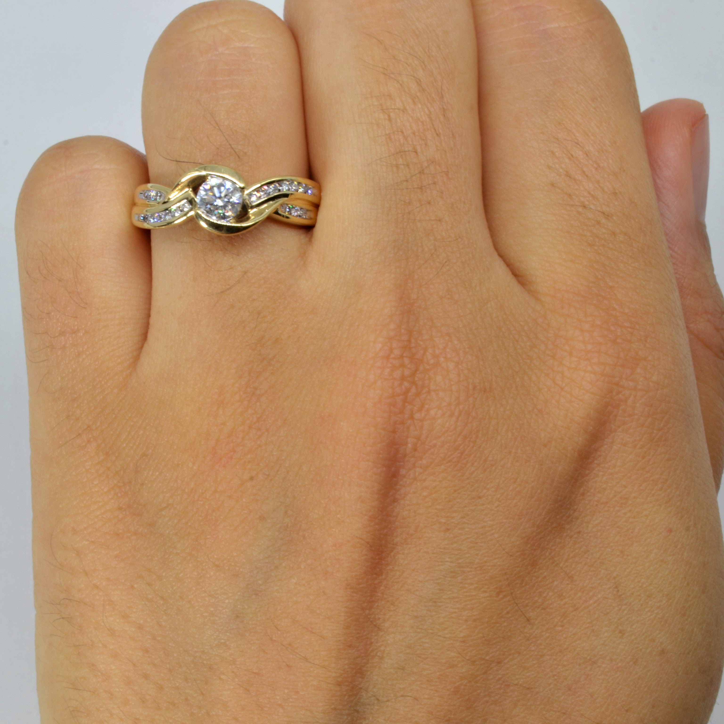 Bypass Diamond Engagement Ring | 0.50ctw | SZ 6 |