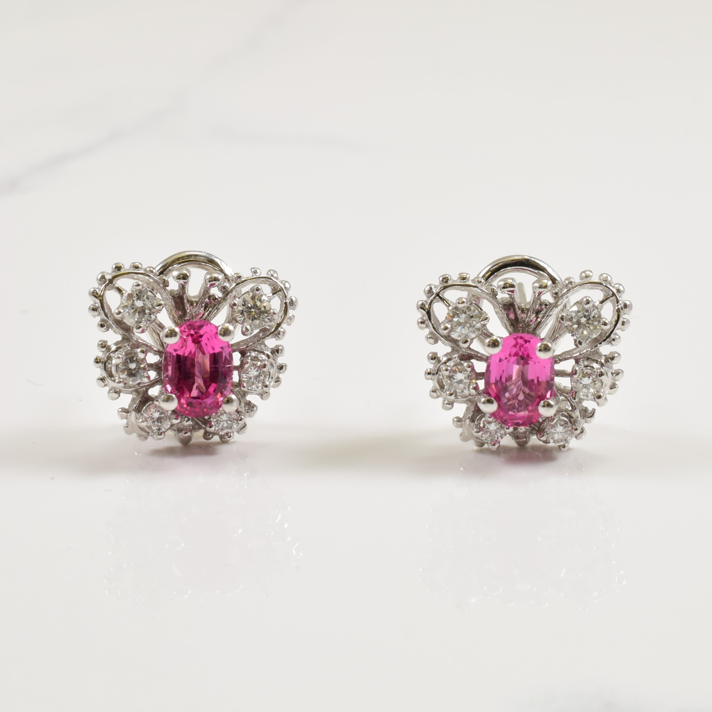 Pink Topaz & Diamond Earrings | 0.44ctw, 1.80ctw |