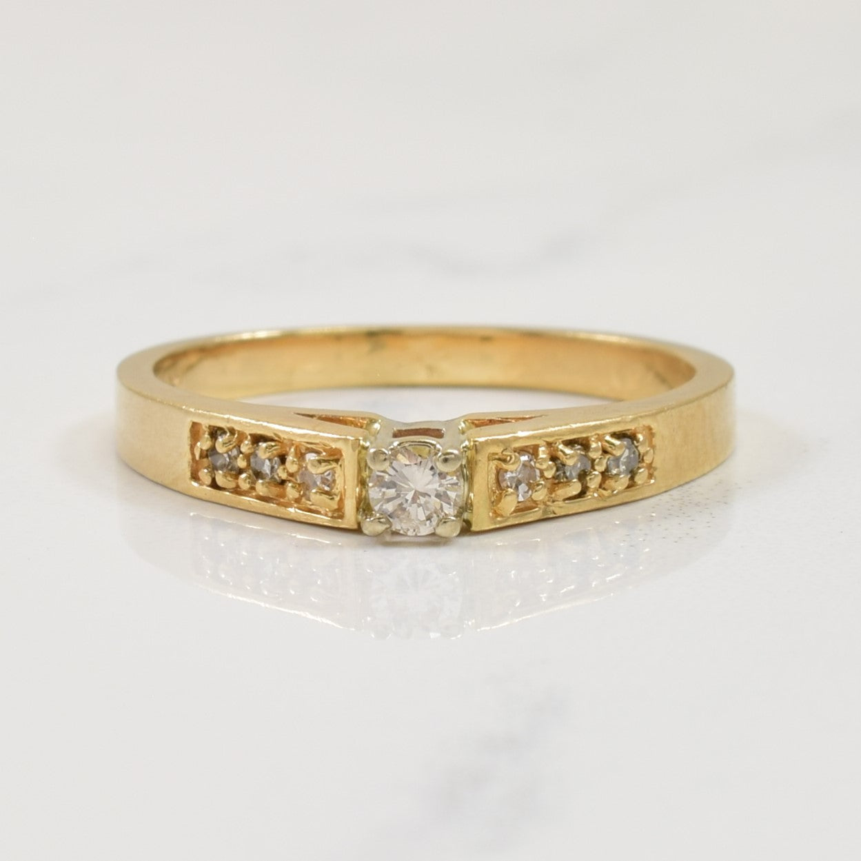 Diamond Cathedral Ring | 0.12ctw | SZ 5.75 |