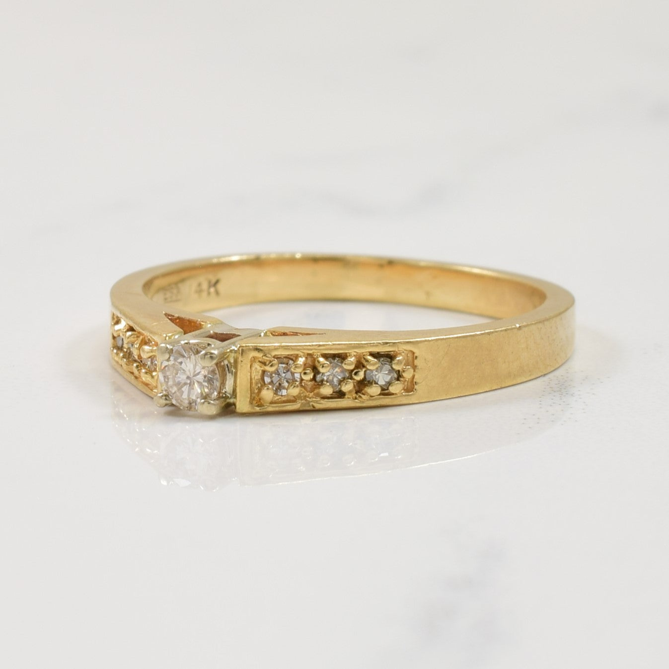 Diamond Cathedral Ring | 0.12ctw | SZ 5.75 |