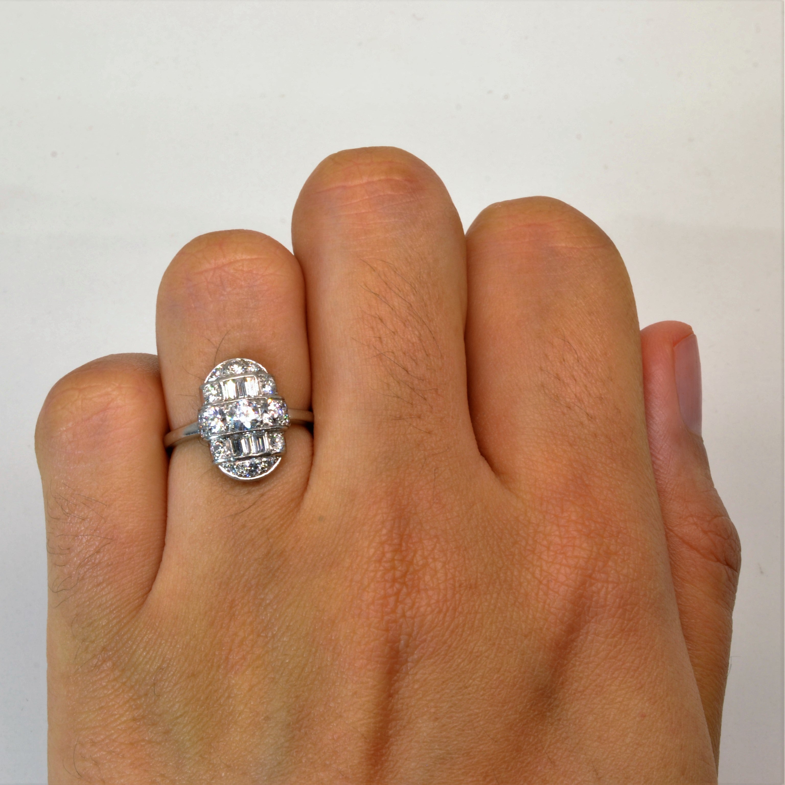 Cluster Set Multi Diamond Cocktail Ring | 0.74ctw | SZ 4.25 |