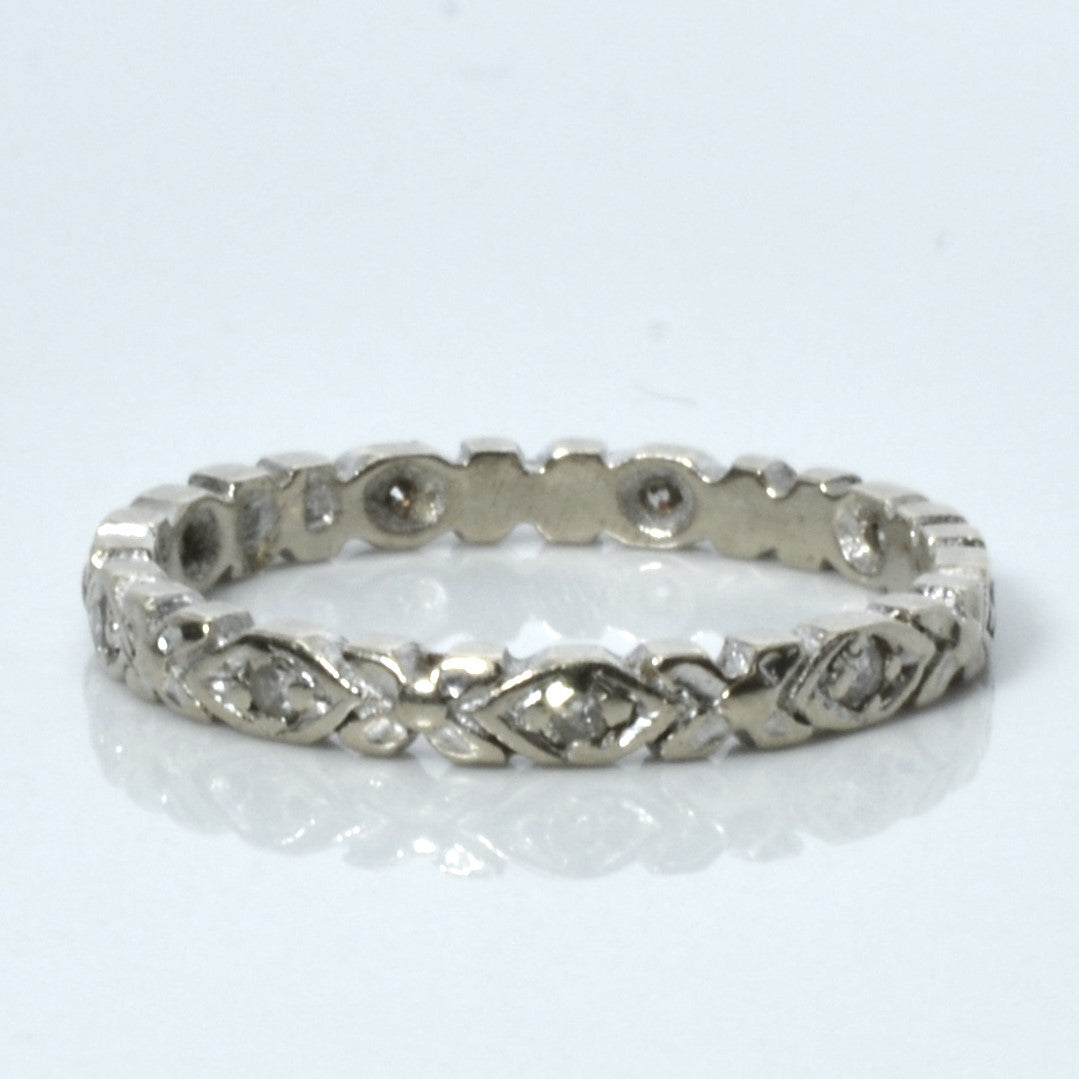 Vintage Ornate Design Diamond Ring | 0.12ctw | SZ 6.5 |