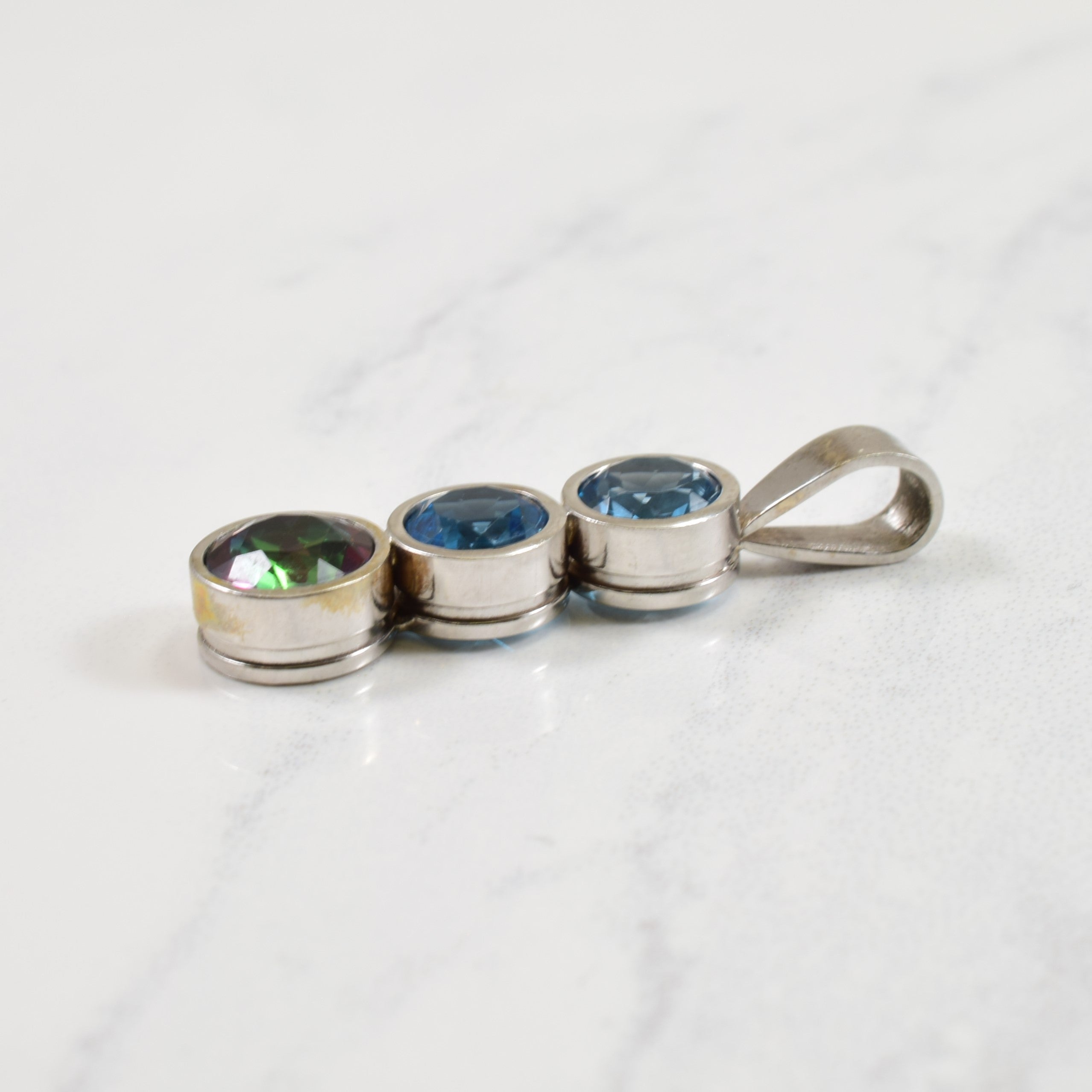 Blue & Mystic Topaz Pendant | 3.60ctw |