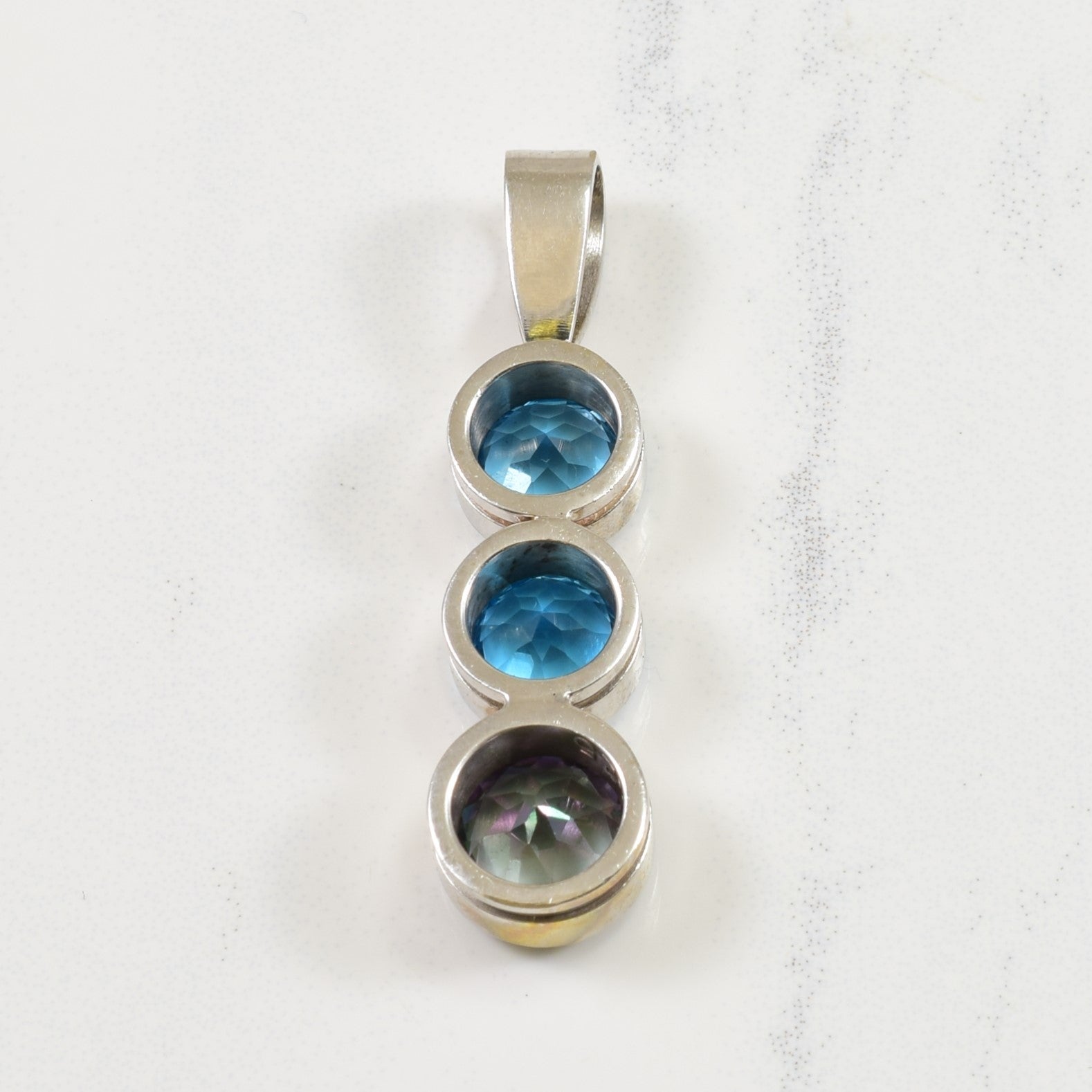 Blue & Mystic Topaz Pendant | 3.60ctw |