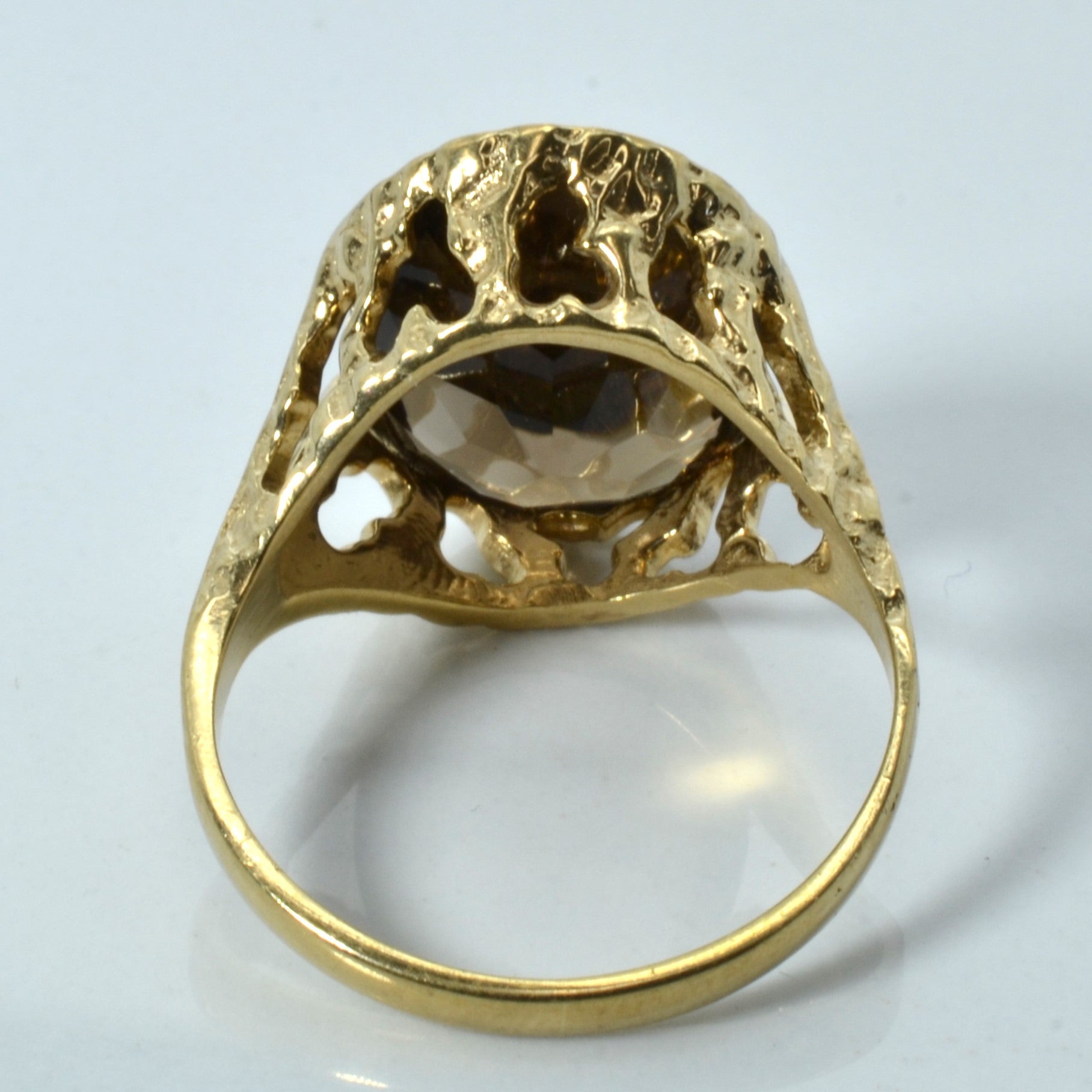Bague vintage en quartz fumé | 7,25 ct | Taille 7,25 |