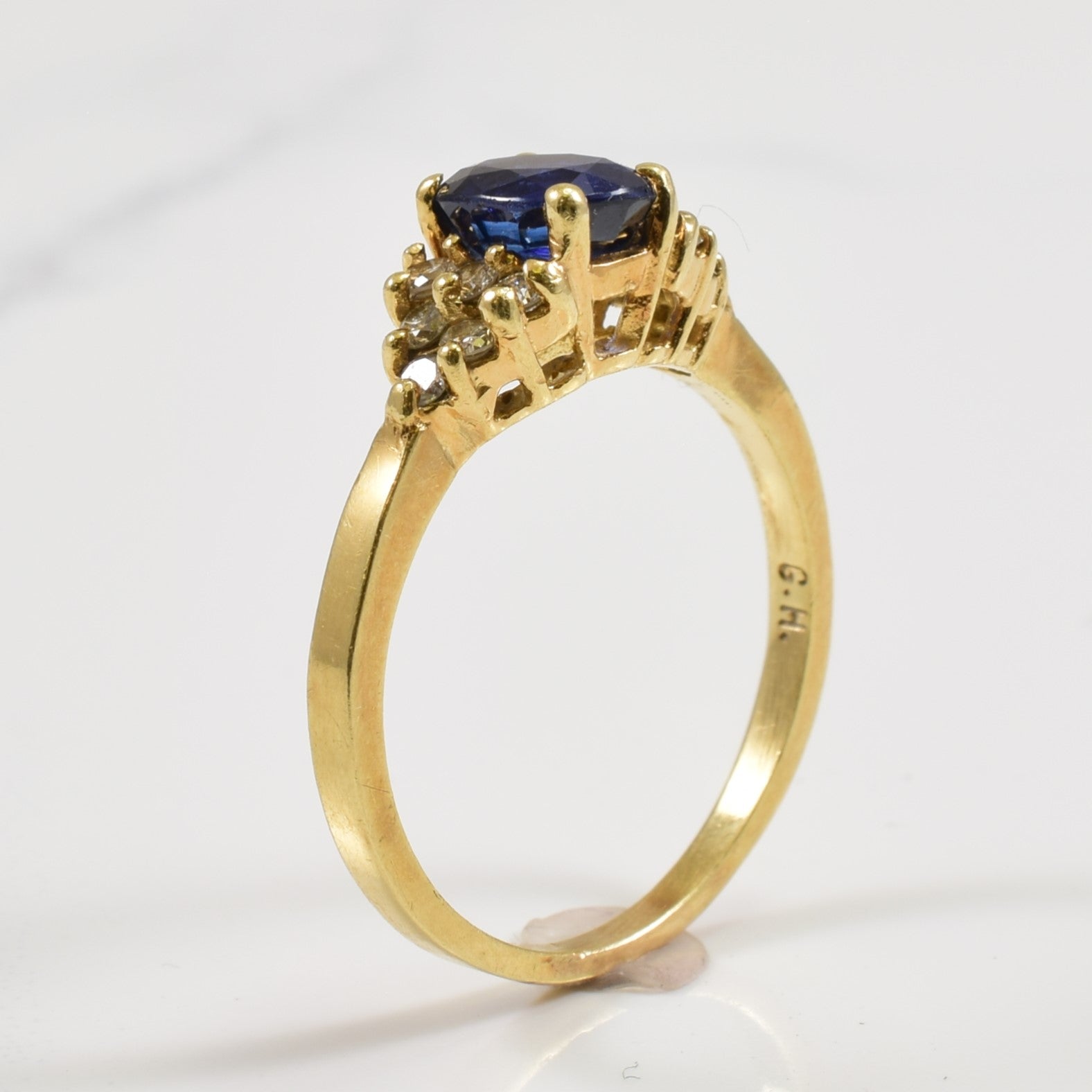 Blue Sapphire & Diamond Cluster Ring | 0.24ctw, 1.00ct | SZ 7 |