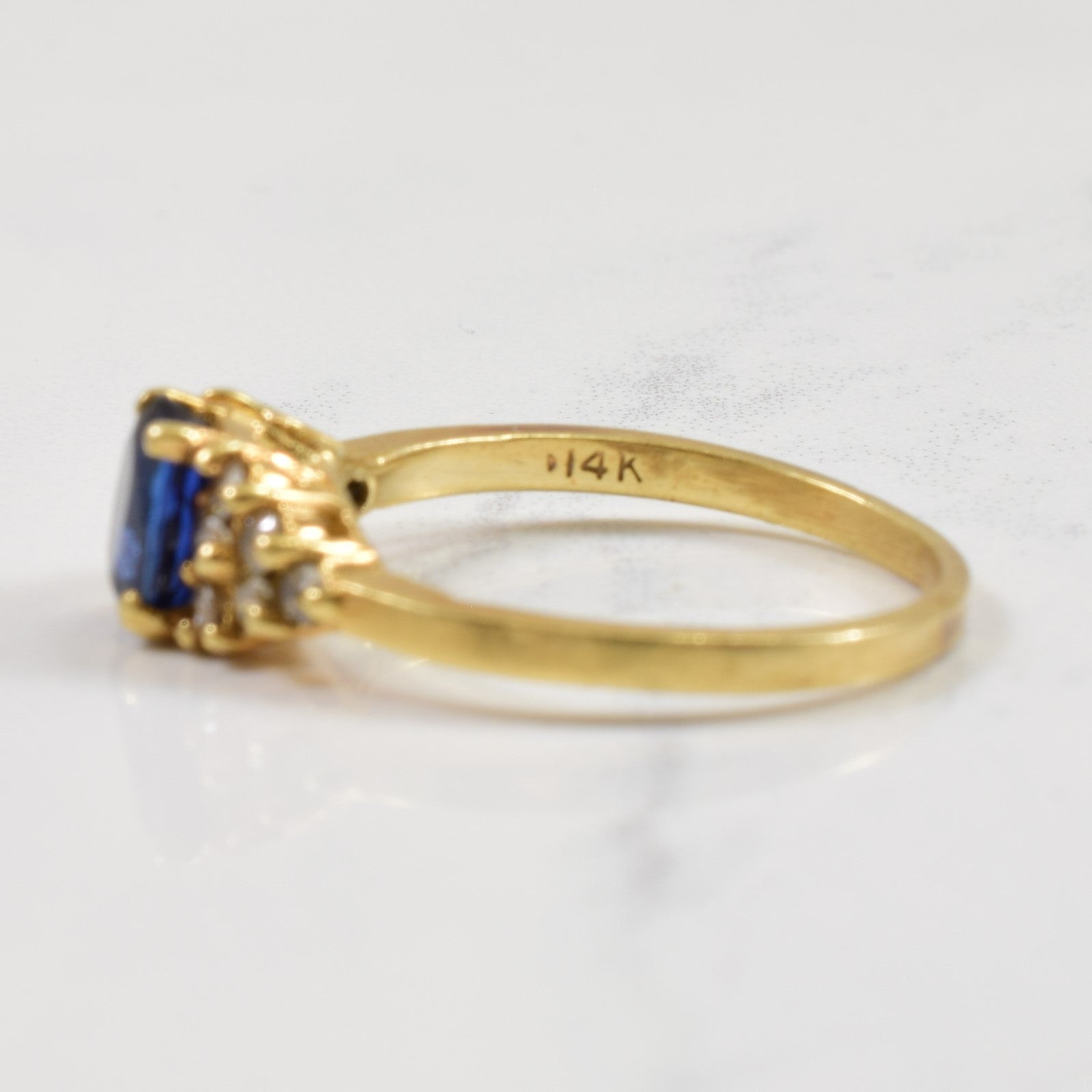 Blue Sapphire & Diamond Cluster Ring | 0.24ctw, 1.00ct | SZ 7 |