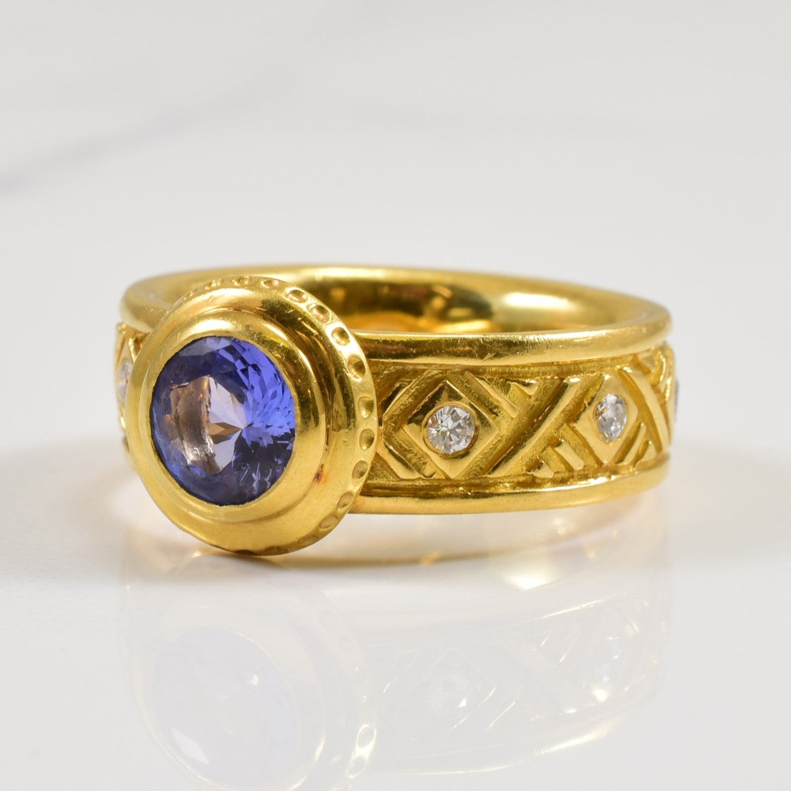 Tanzanite & Diamond Ring | 0.16ctw, 0.75ct | SZ 5 |