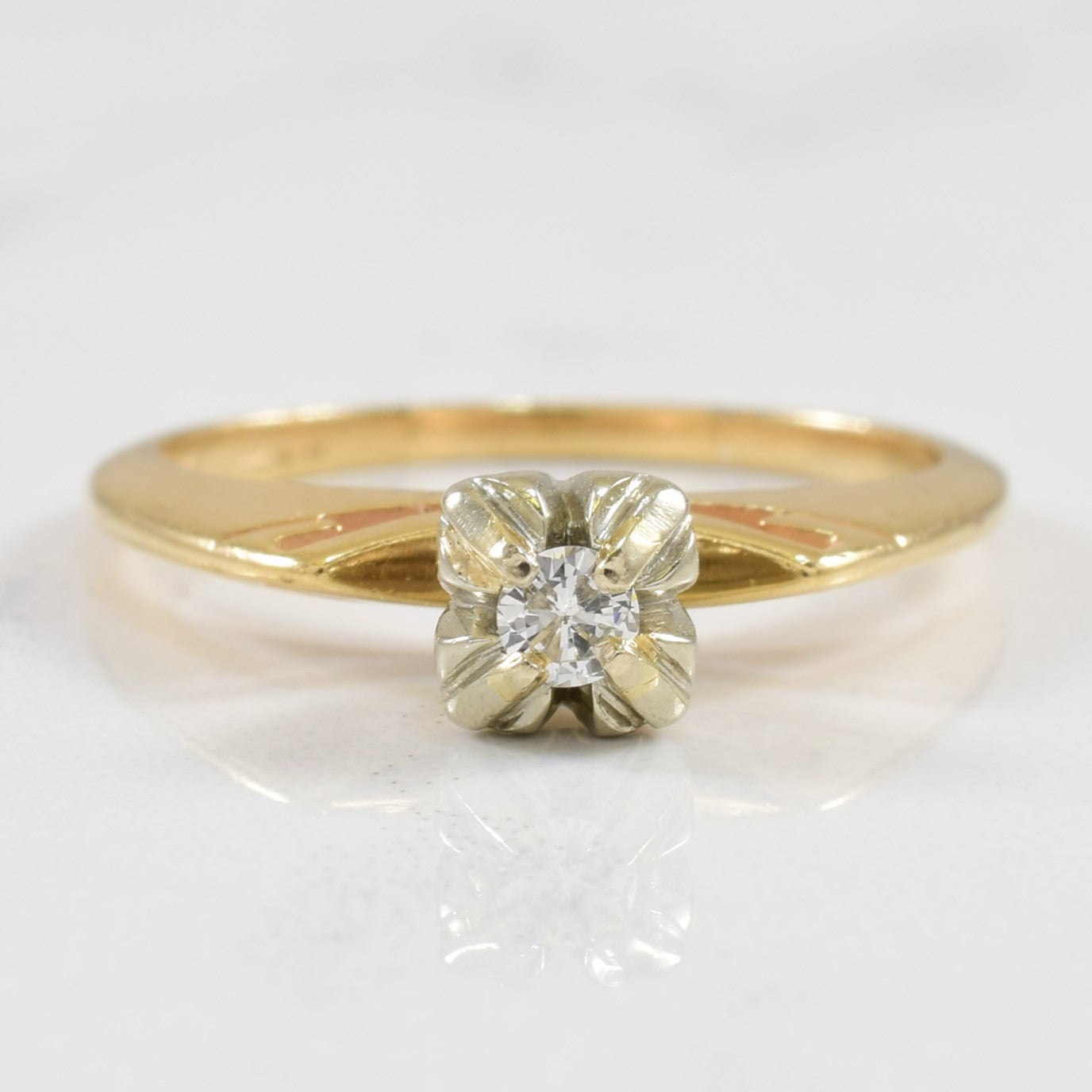 High Prong Set Solitaire Diamond Ring | 0.07ct | SZ 5.5 |
