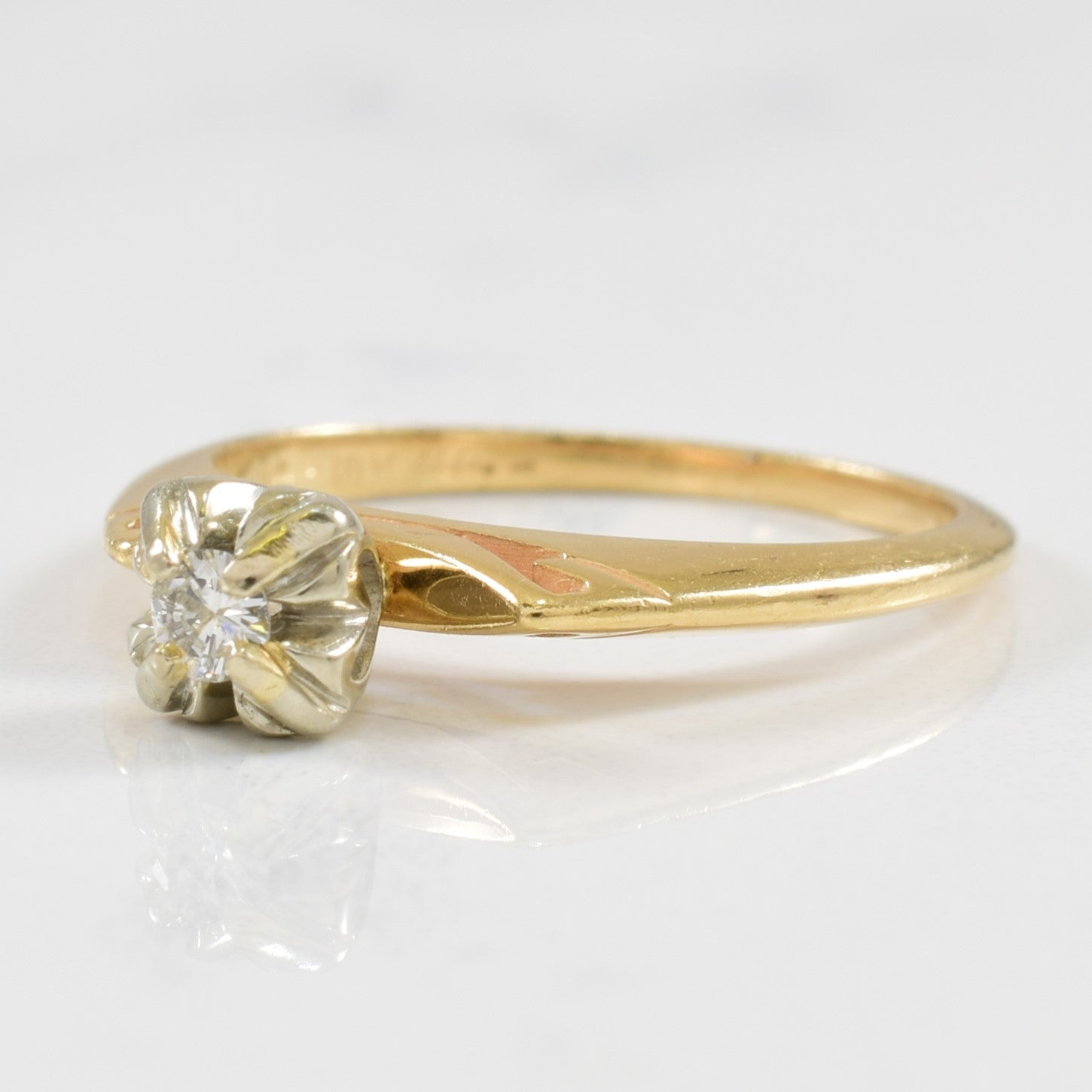 High Prong Set Solitaire Diamond Ring | 0.07ct | SZ 5.5 |