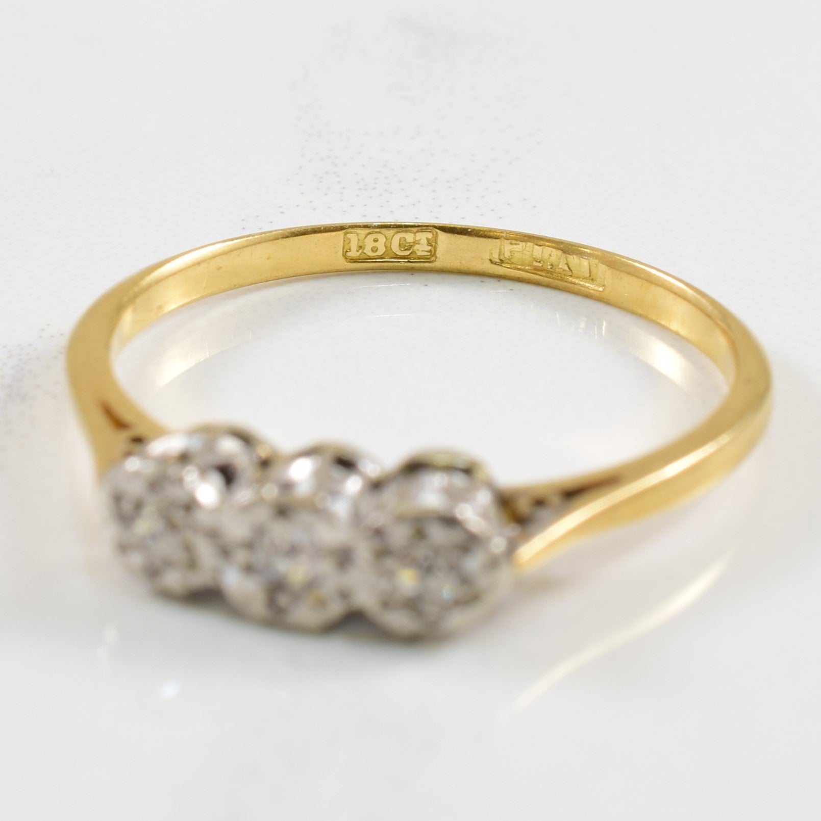 Illusion Set Three Stone Diamond Ring | 0.06ctw | SZ 6.75 |