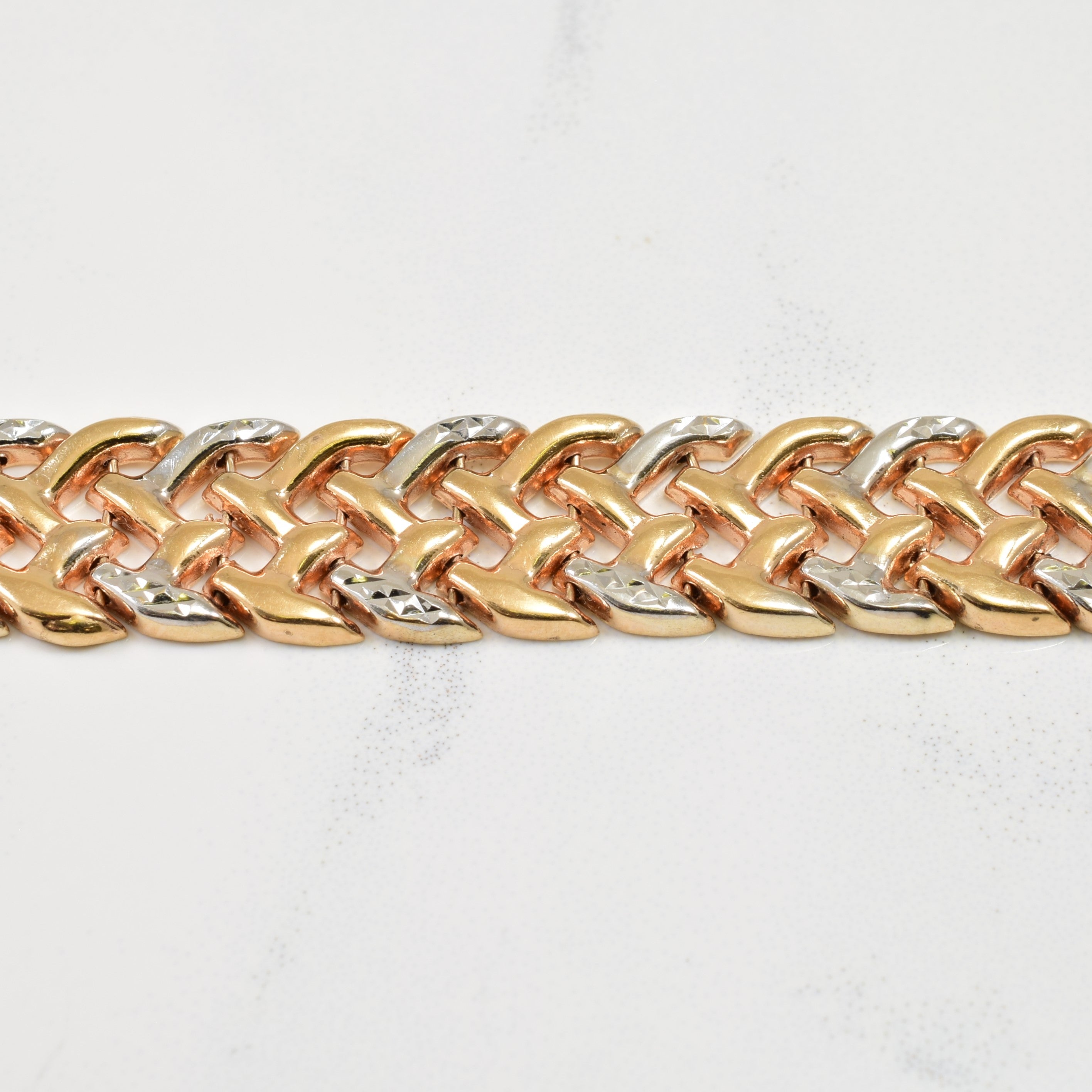14k Two Tone Bracelet | 7.5" |
