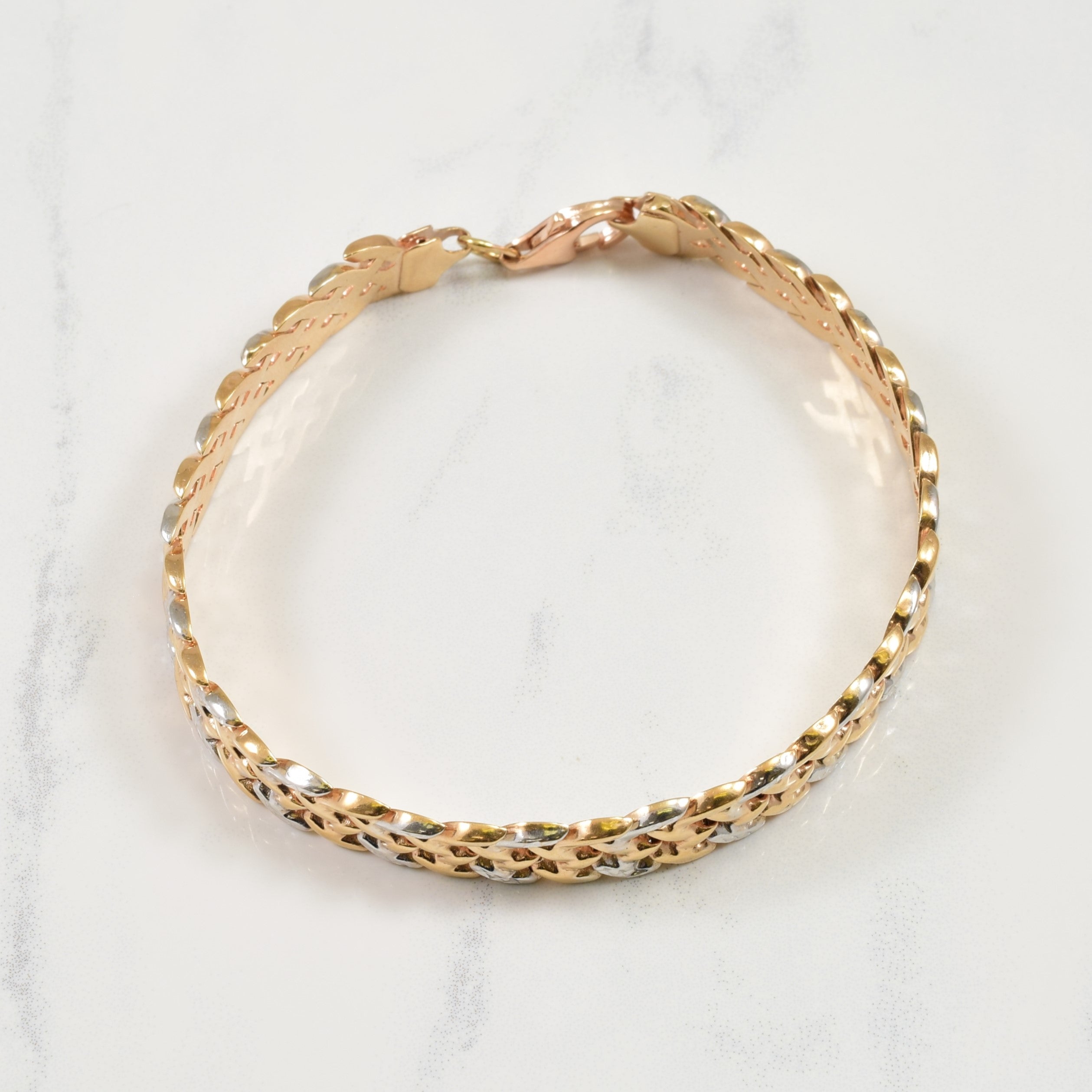 14k Two Tone Bracelet | 7.5" |