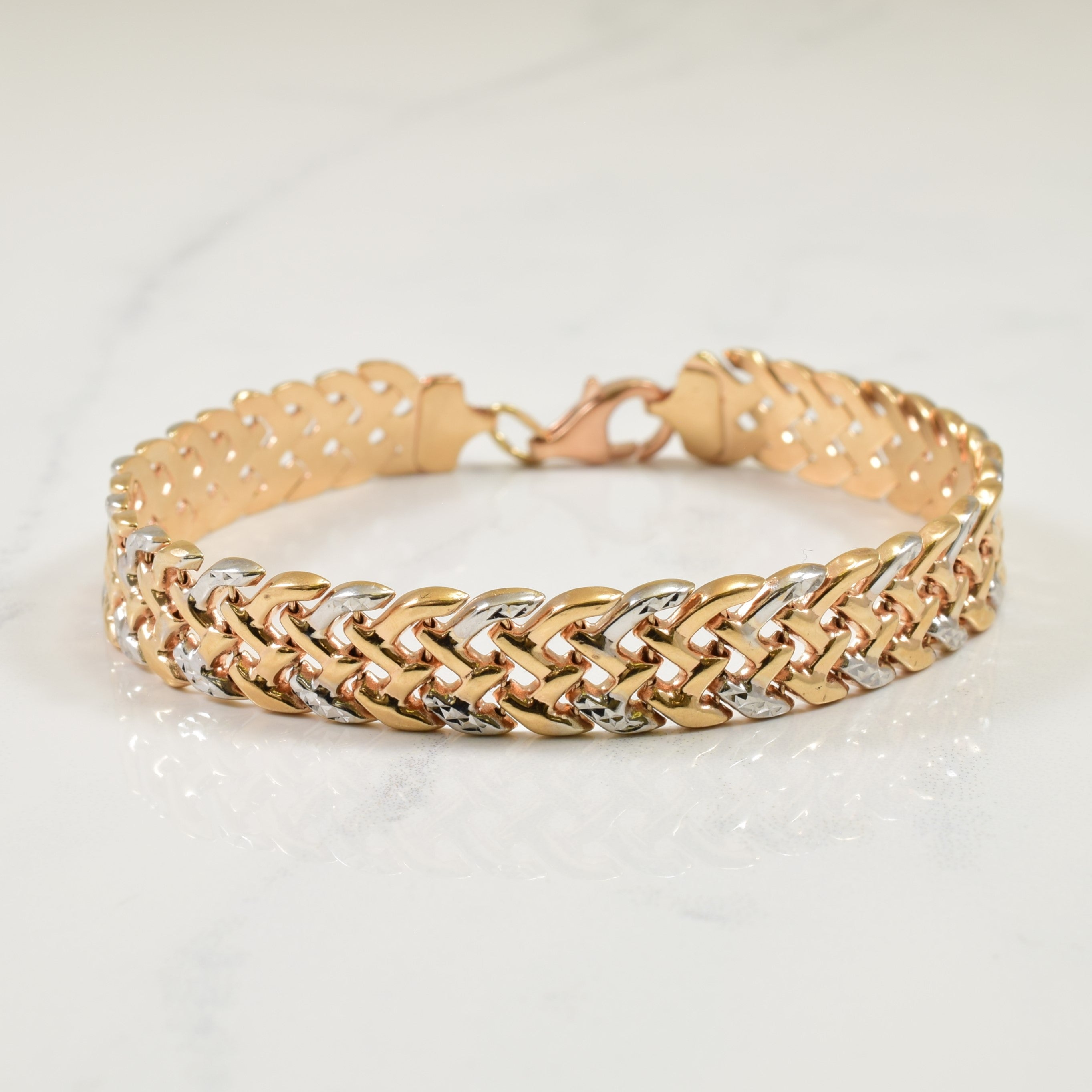 14k Two Tone Bracelet | 7.5" |