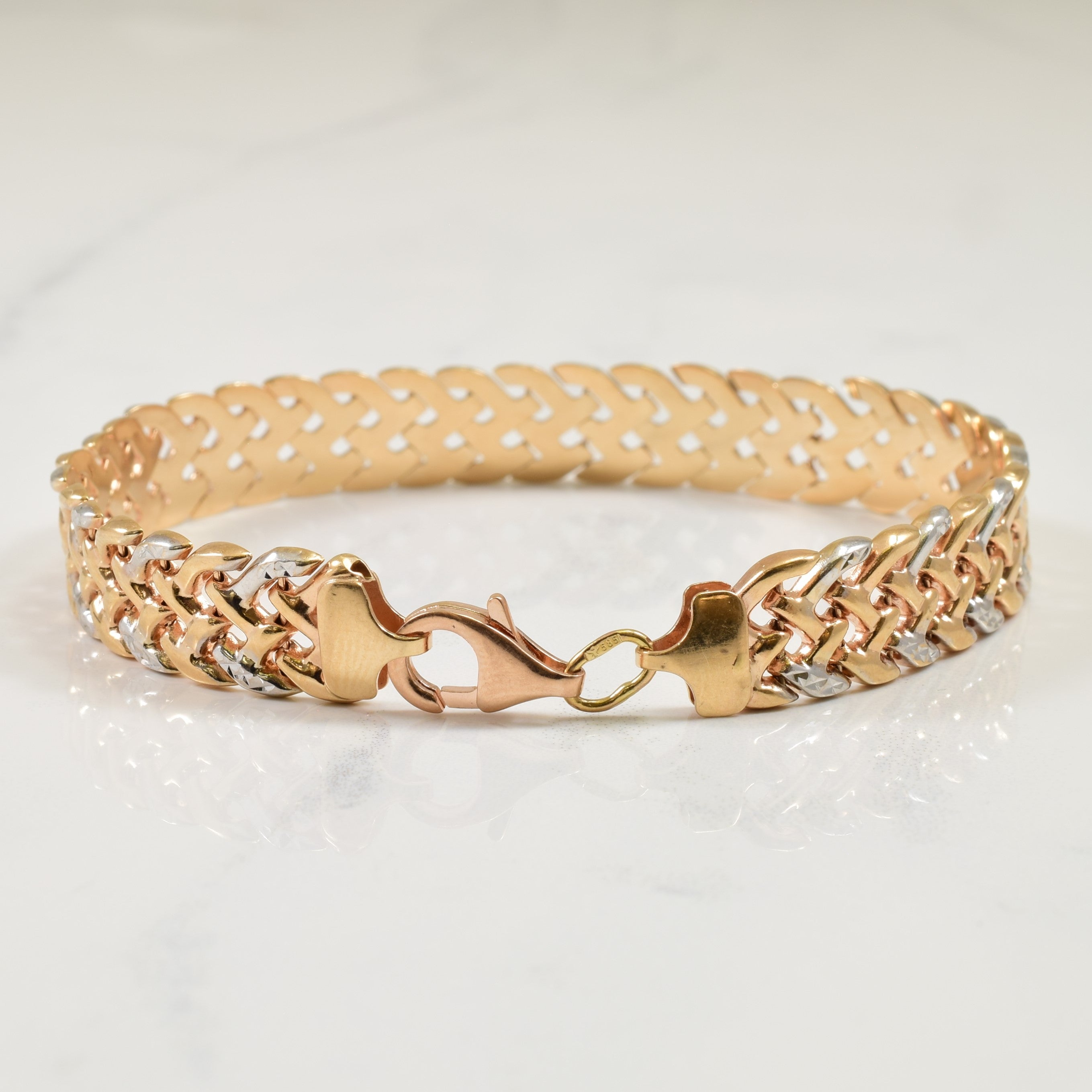 14k Two Tone Bracelet | 7.5" |