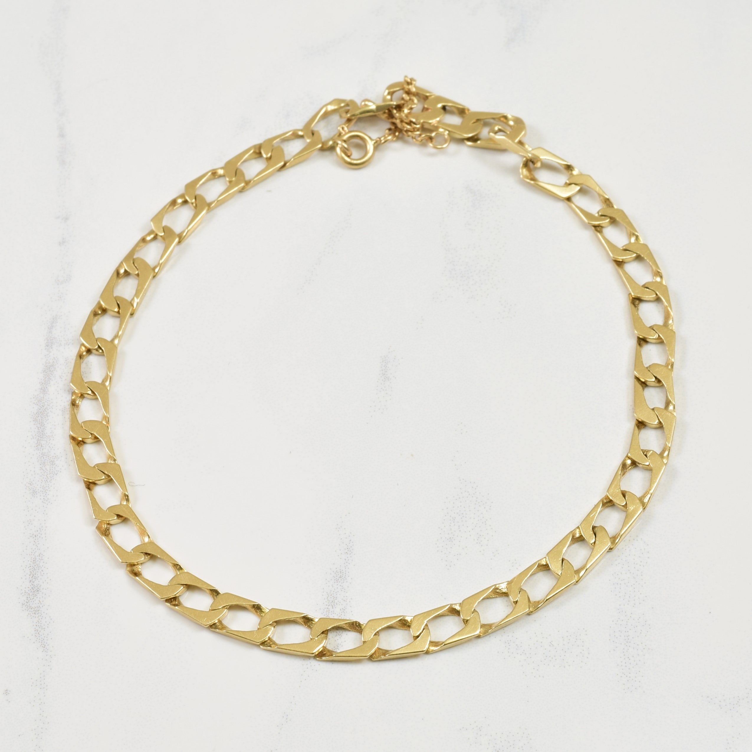 Bracelet en or jaune 10 carats avec fermoir de sécurité | 8 pouces |