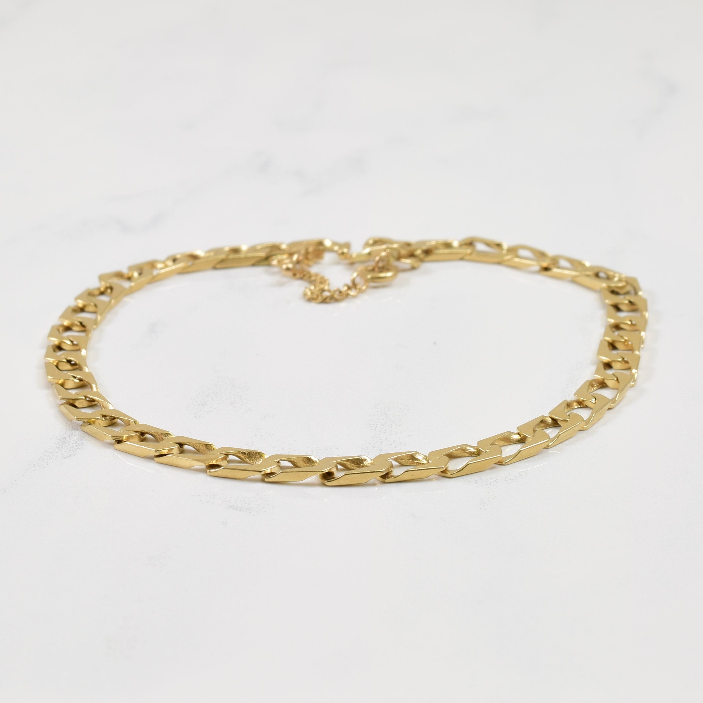 Bracelet en or jaune 10 carats avec fermoir de sécurité | 8 pouces |