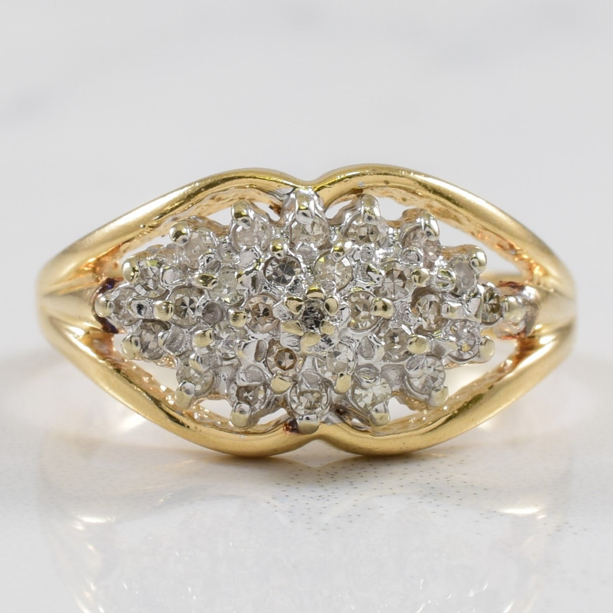Cluster Diamond Split Shank Ring | 0.14ctw | SZ 5 |