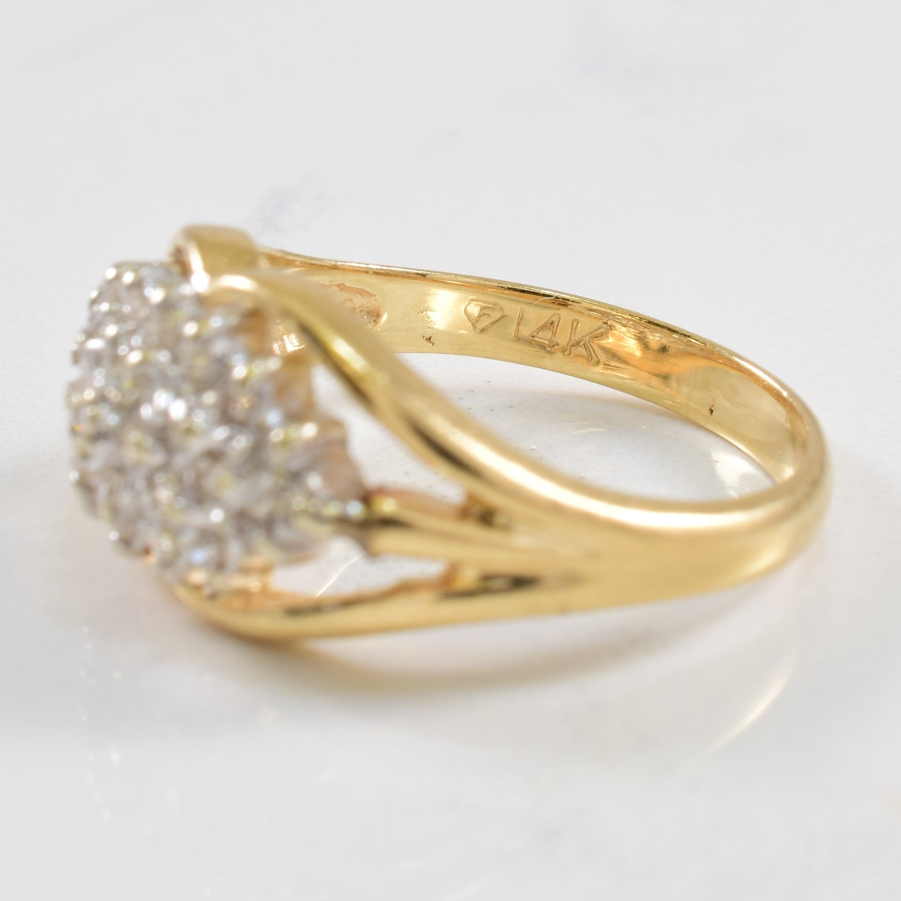 Cluster Diamond Split Shank Ring | 0.14ctw | SZ 5 |