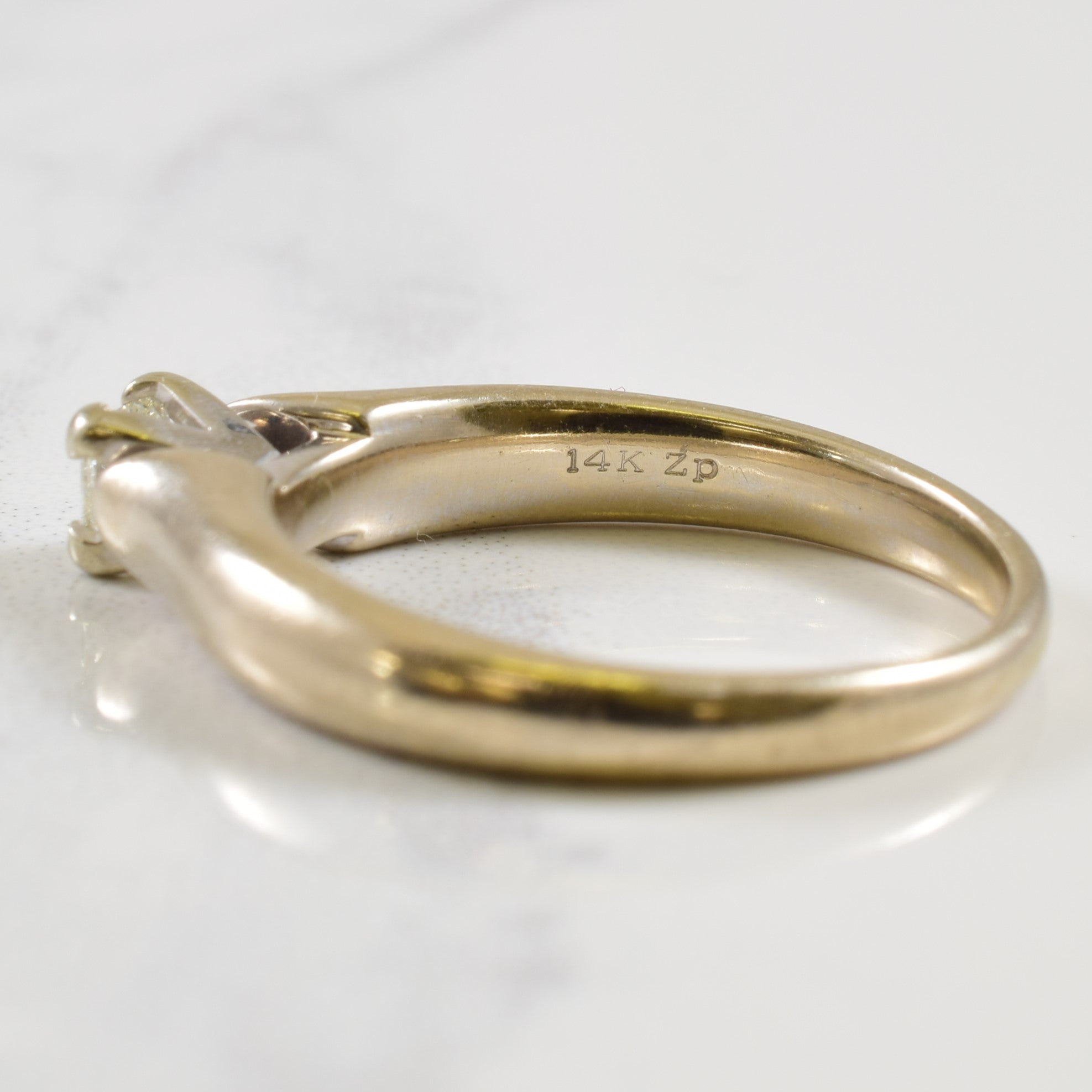Solitaire Princess Cut Diamond Ring | 0.22ct | SZ 6.5 |