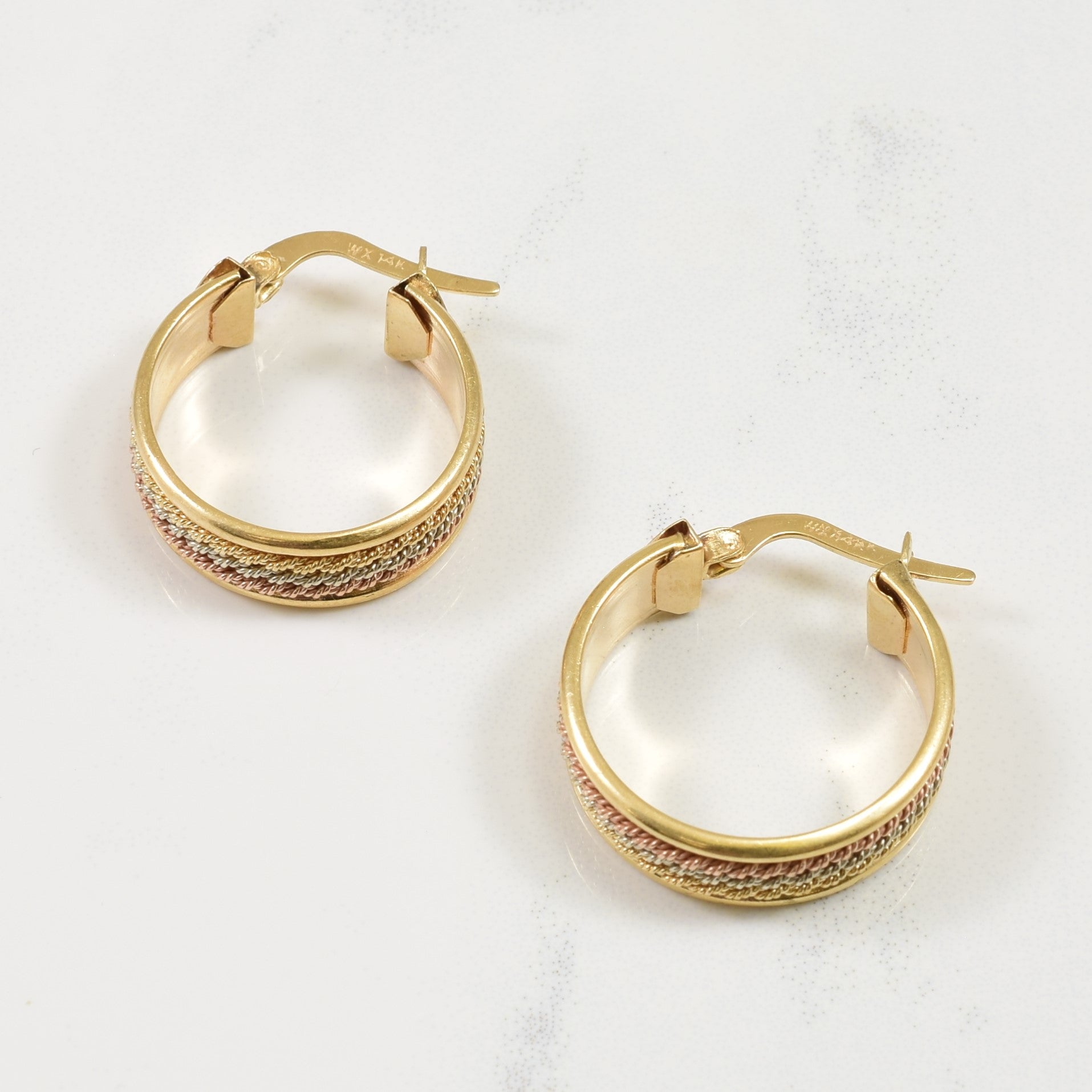 14k Yellow Gold Hoop Earrings