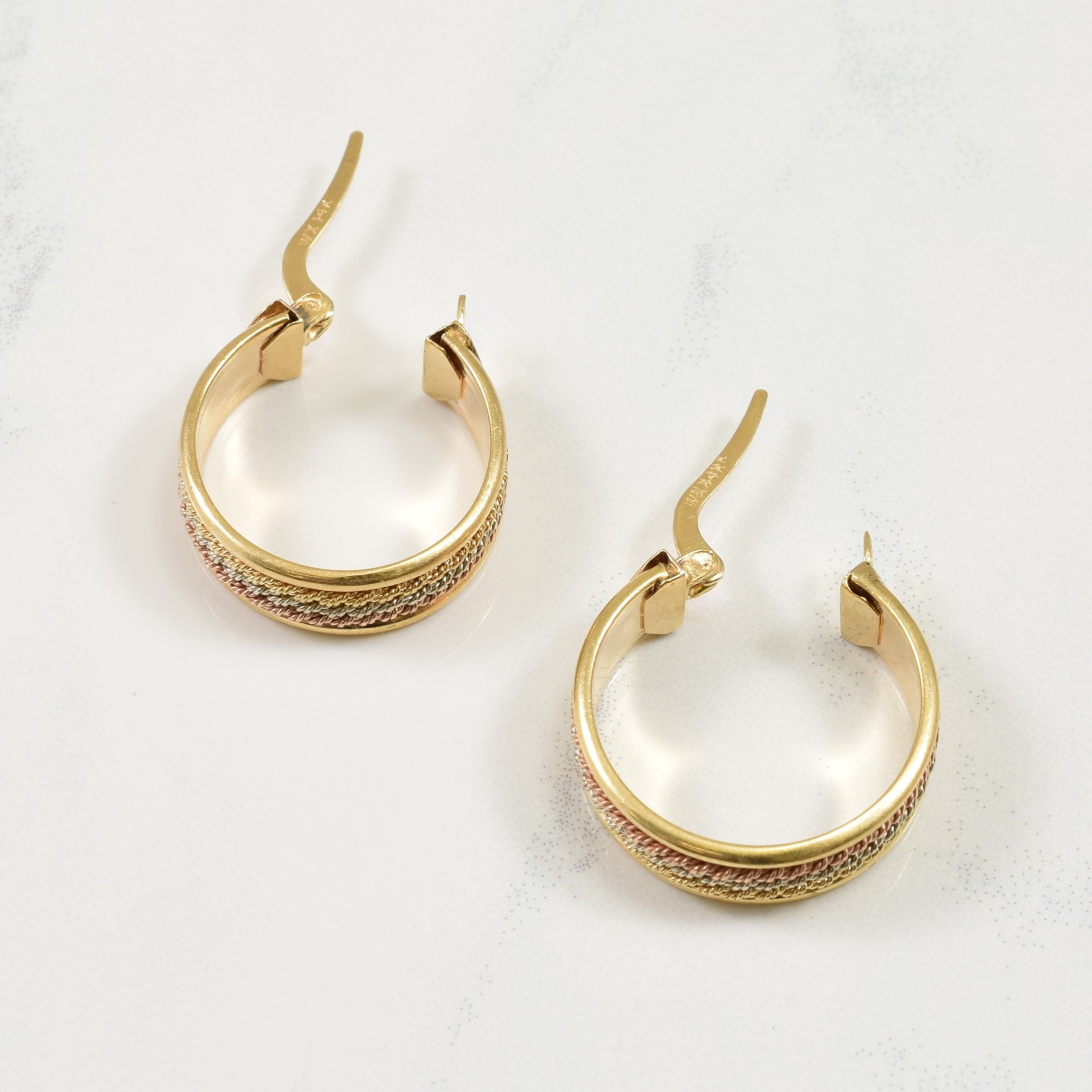 14k Yellow Gold Hoop Earrings