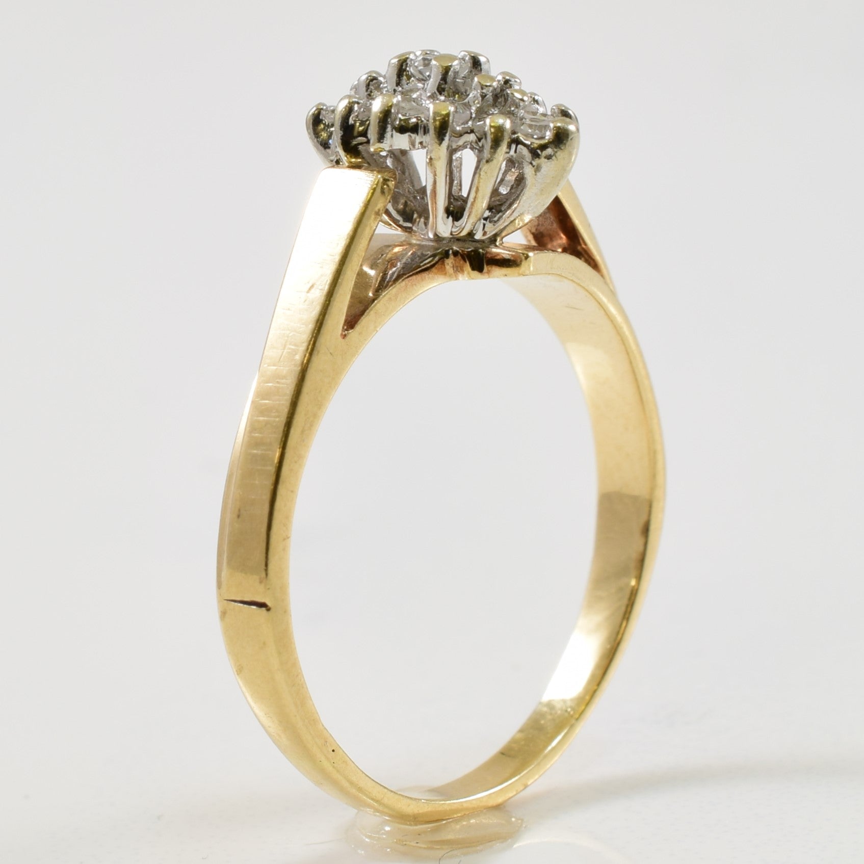 Marquise Shaped Cluster Diamond Ring | 0.16ctw | SZ 7 |