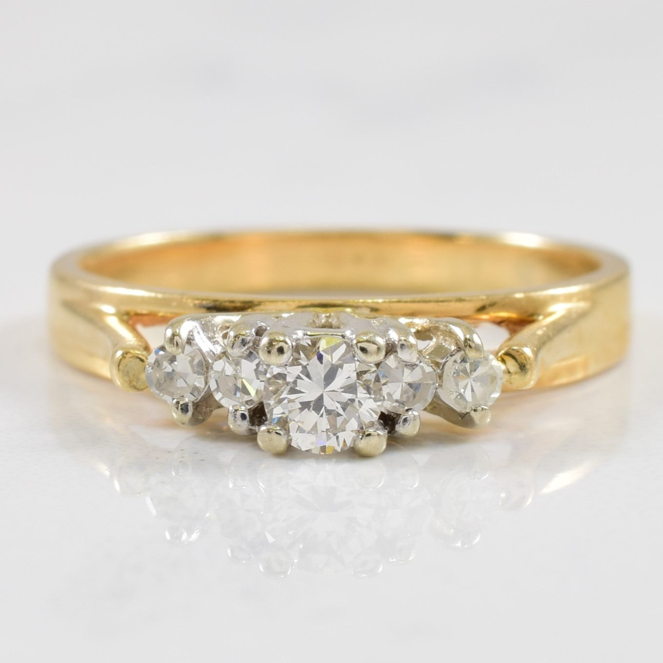 Diamond Cathedral Ring | 0.22ctw | SZ 5.5 |