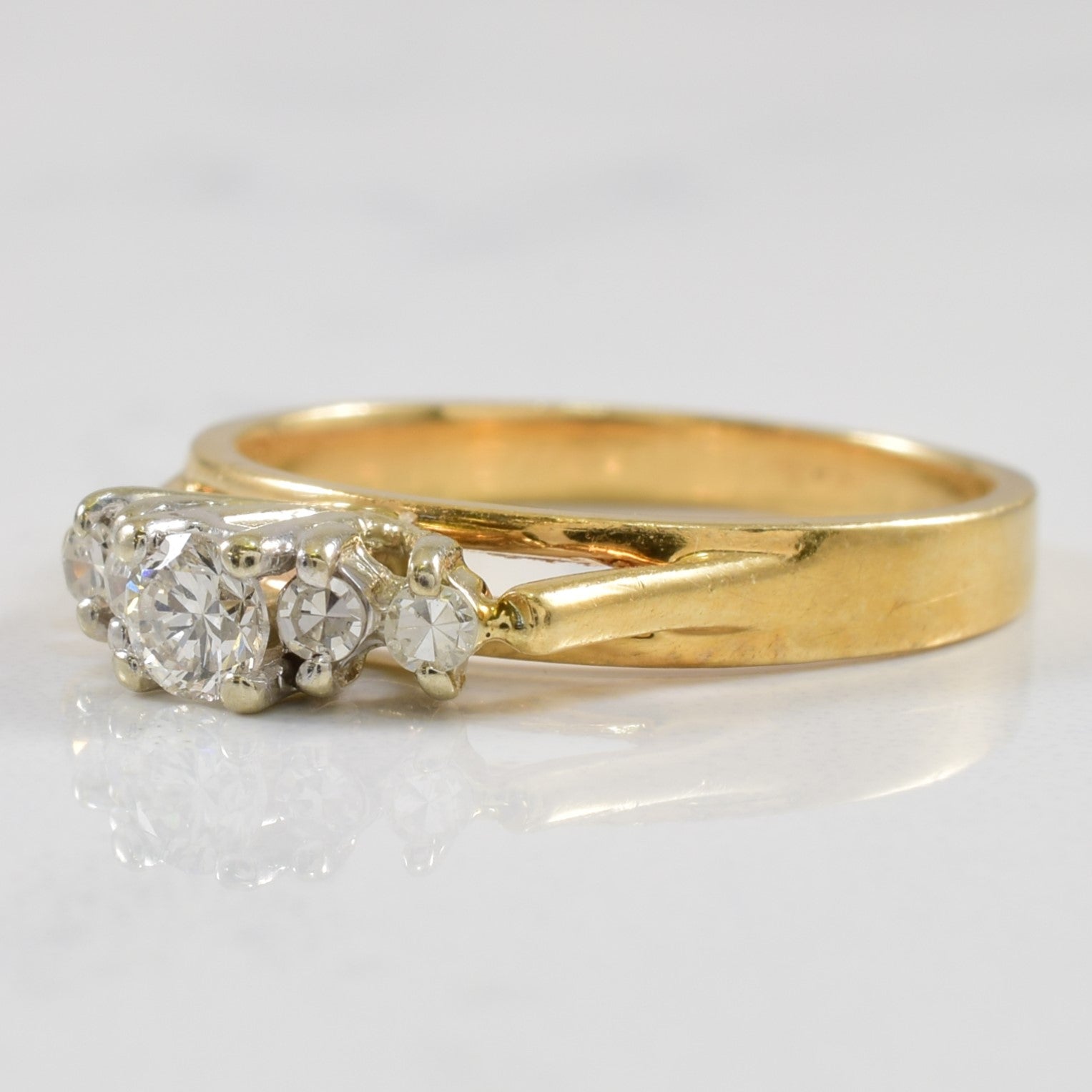 Diamond Cathedral Ring | 0.22ctw | SZ 5.5 |