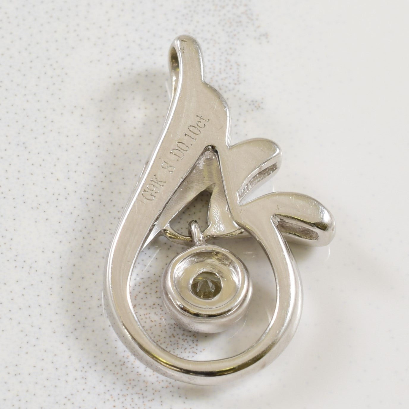 Solitaire Diamond Drop Pendant | 0.10ct |